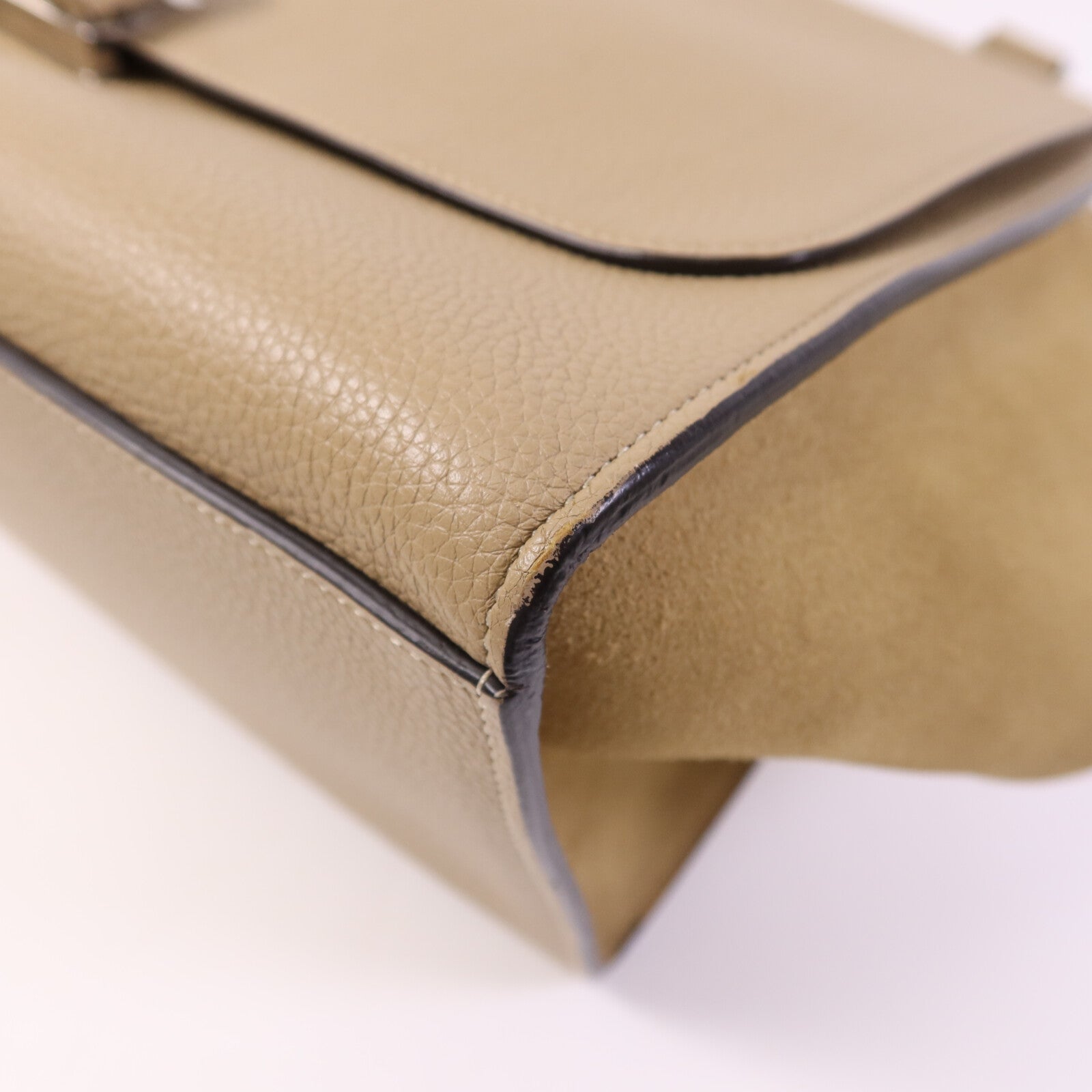 CELINE 【激減優惠】牛皮皮革Trapeze銀扣手挽肩背兩用袋