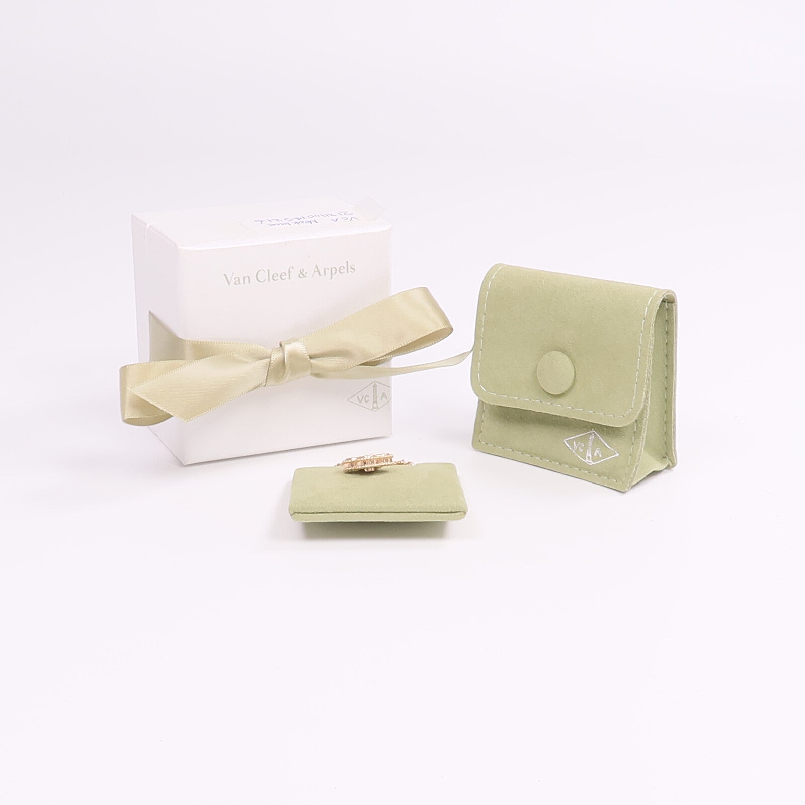 Van Cleef & Arpels 18K玫瑰金Vintage Alhambra Pendant珍珠母貝/鑽石項鍊