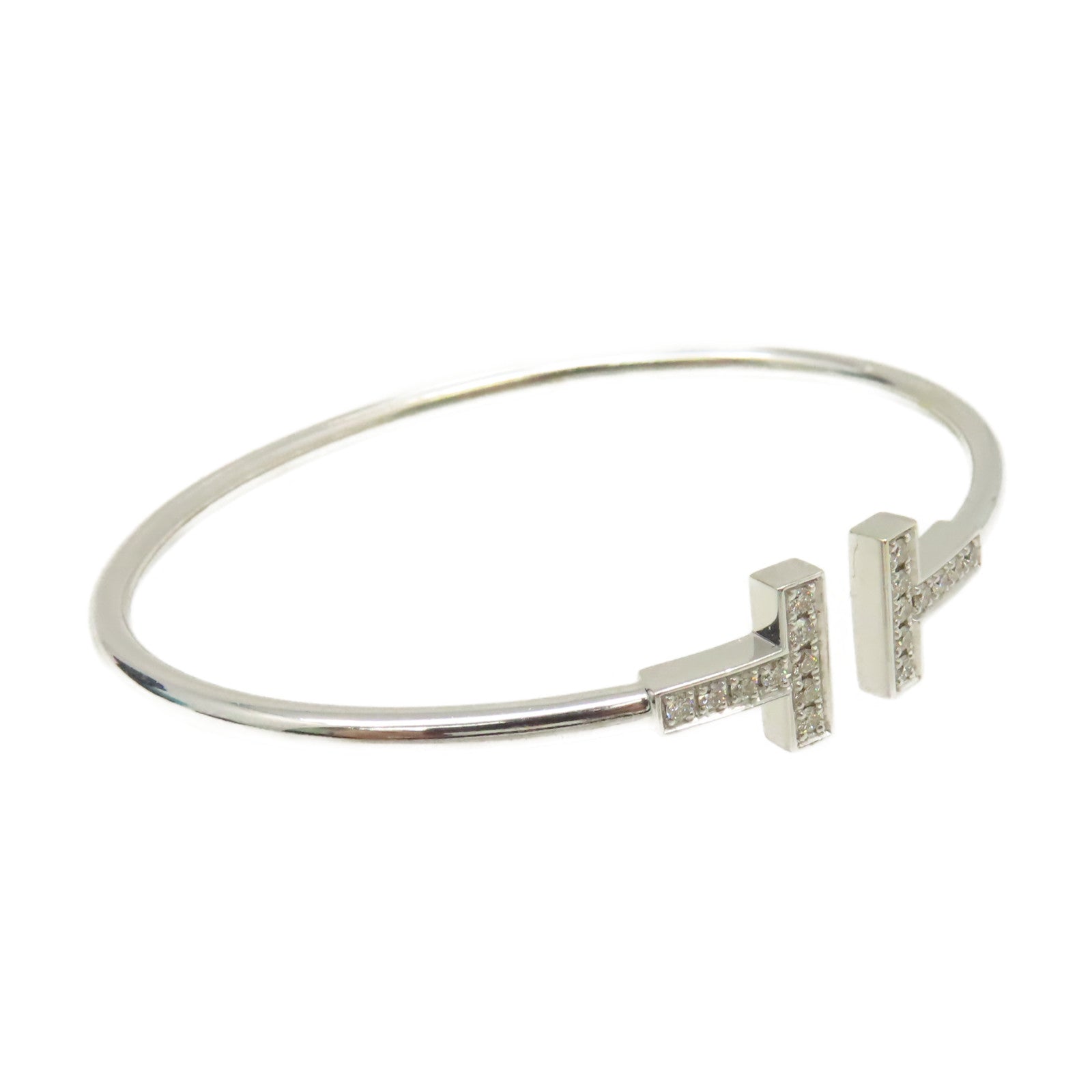 TIFFANY＆CO 【激減優惠】18K白金T Wire Bracelet鑽石手鏈