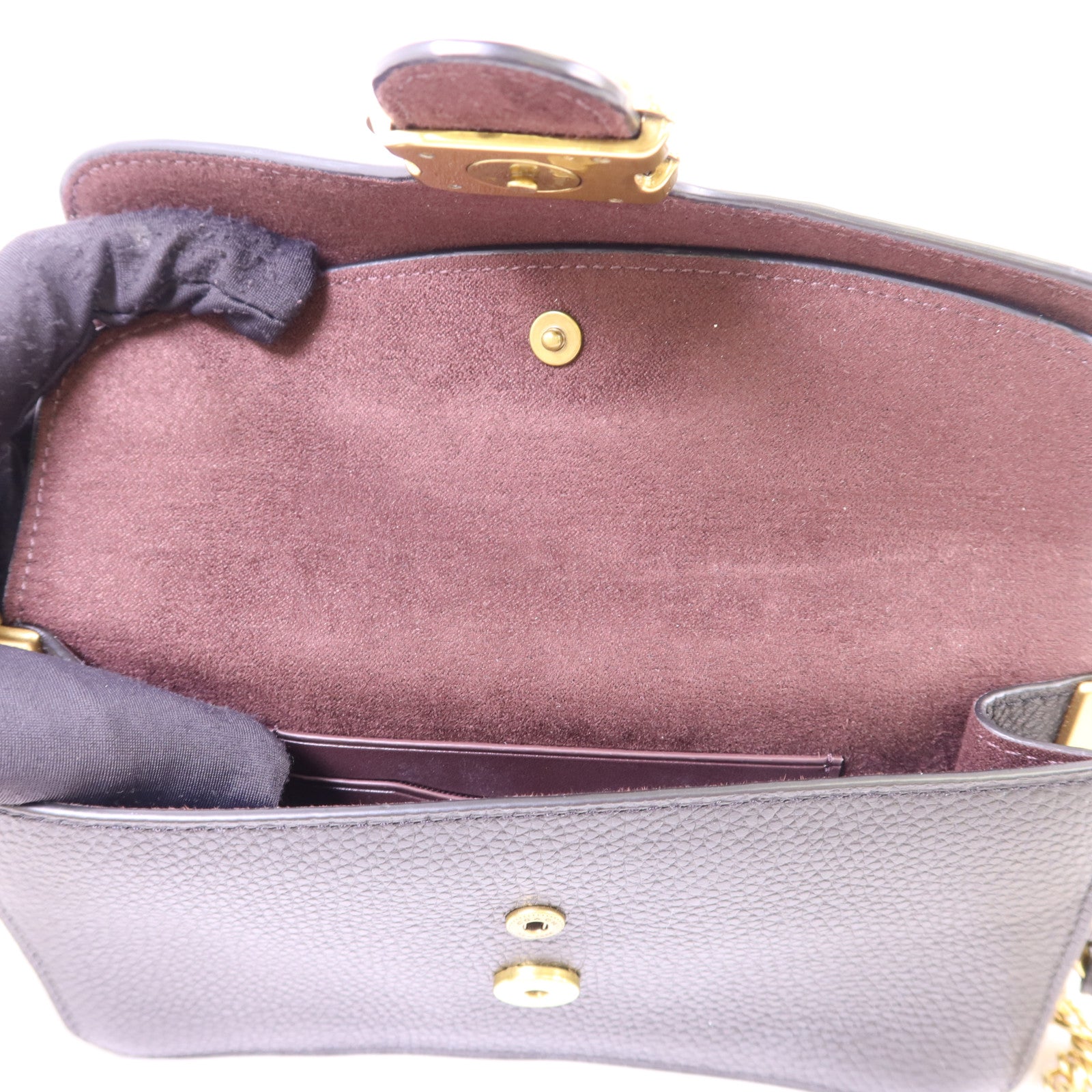 COACH 牛皮皮革2 Way Shoulder Bag金扣手挽肩背兩用袋