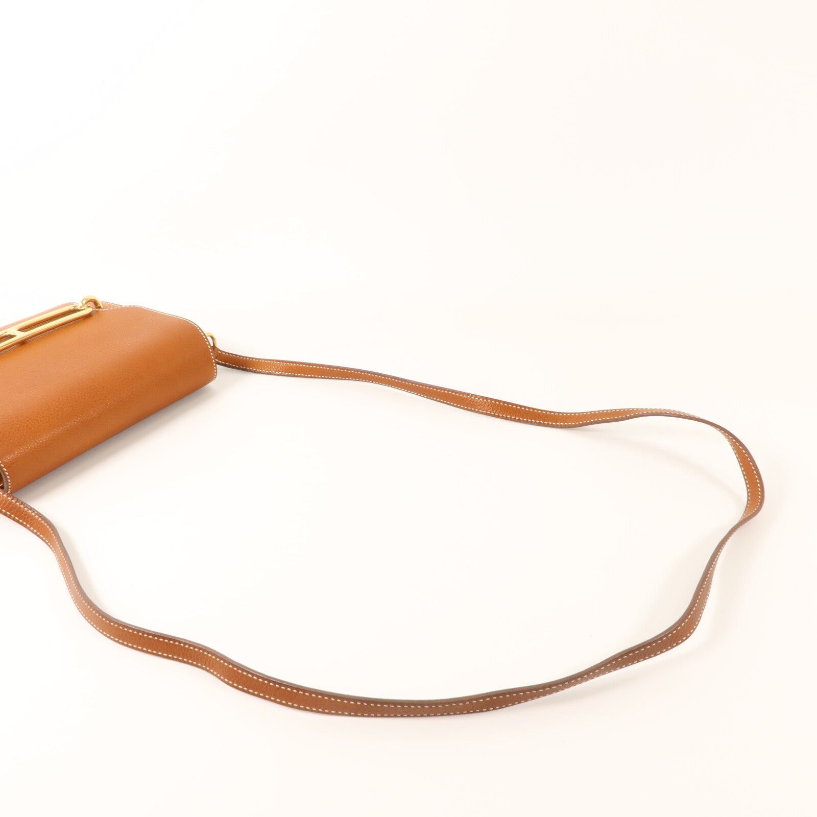 HERMES Barenia皮革Mini Roulis肩背袋Gold