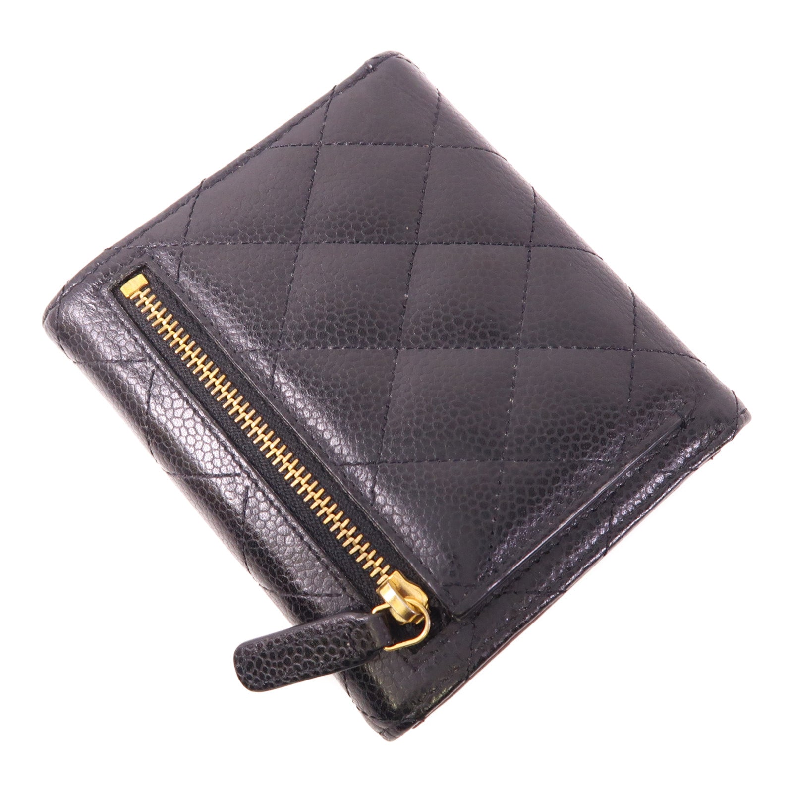 CHANEL 牛皮皮革Wallet金扣錢包