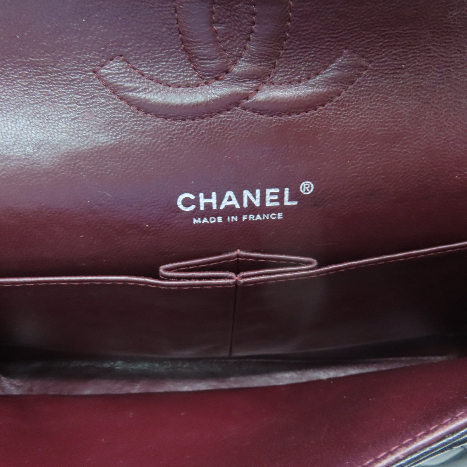 CHANEL 【清倉大減價】菱格羊皮皮革Classic 25cm金扣手挽肩背兩用袋黑色