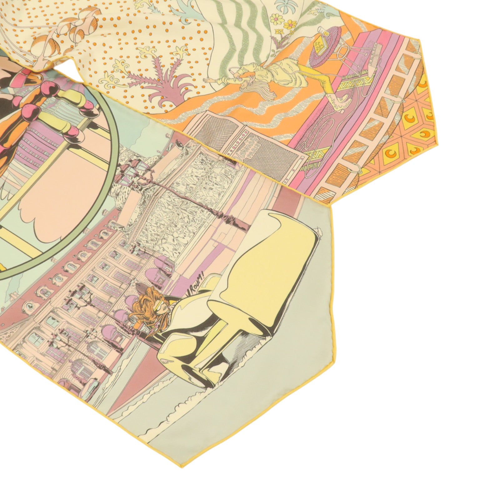 HERMES 絲質Le Premier Chant, Wow! Scarf 30x180cm絲巾