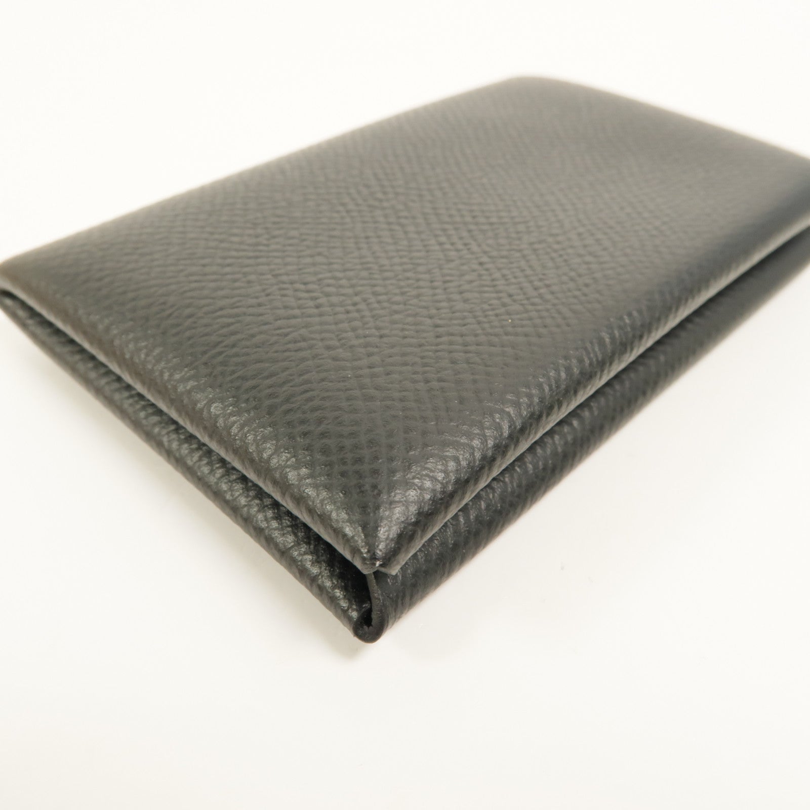 HERMES Epsom皮革Calvi卡片套Noir