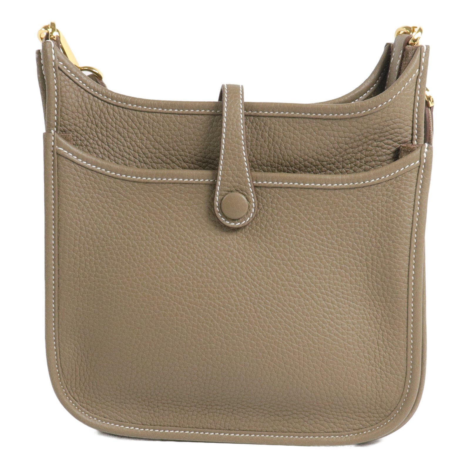 HERMES Clemence皮革Evelyne 23肩背袋Etoupe