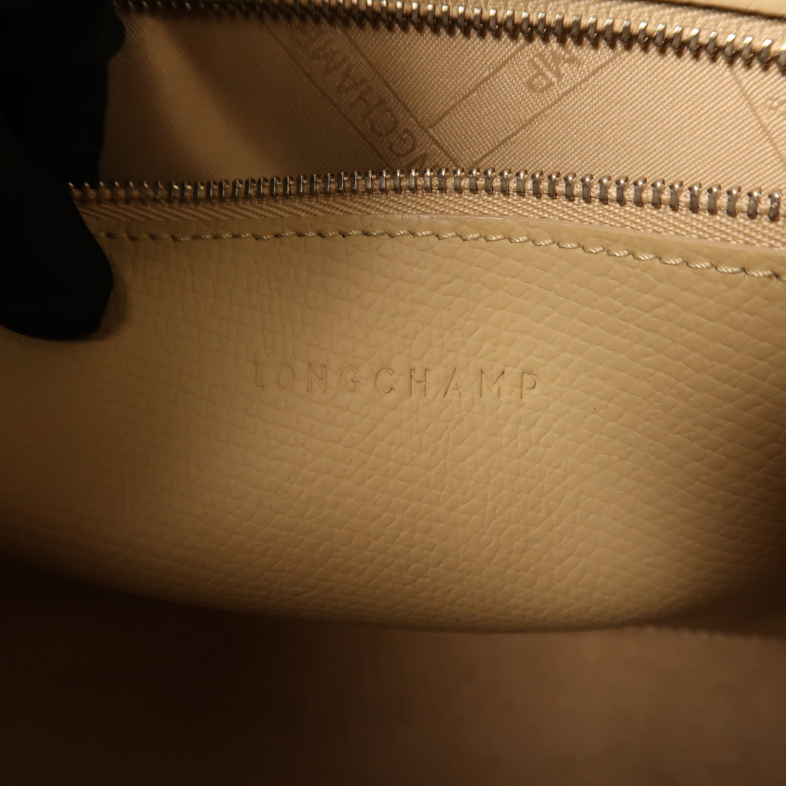 Longchamp 牛皮皮革2 Way Shoulder銀扣手挽肩背兩用袋