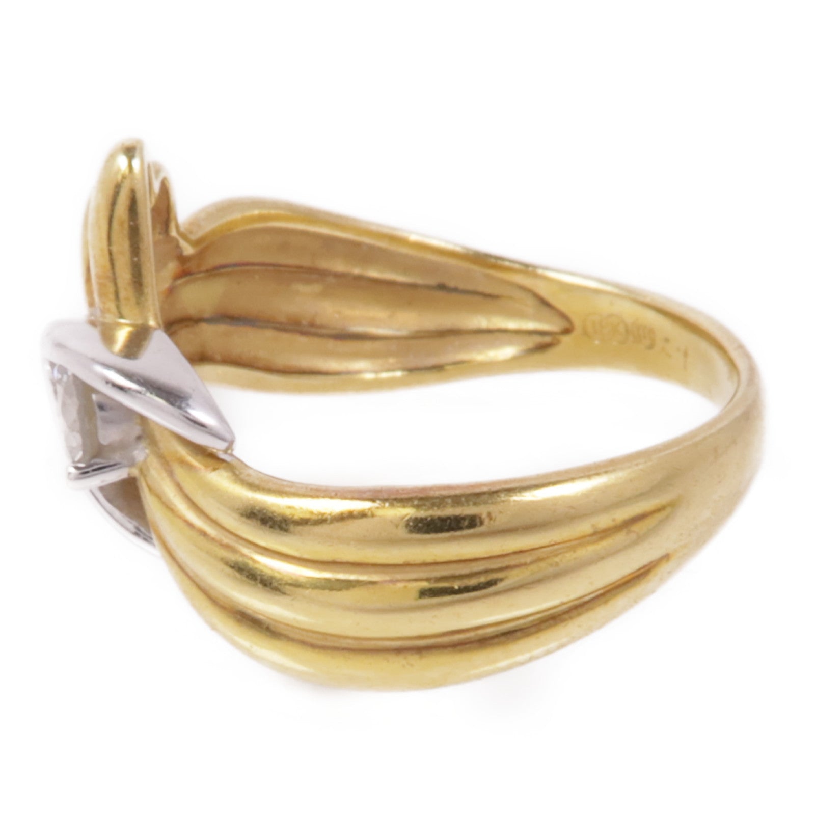 JEWELRY 18K白金/黃金Diamond Ring鑽石戒指US#4.75