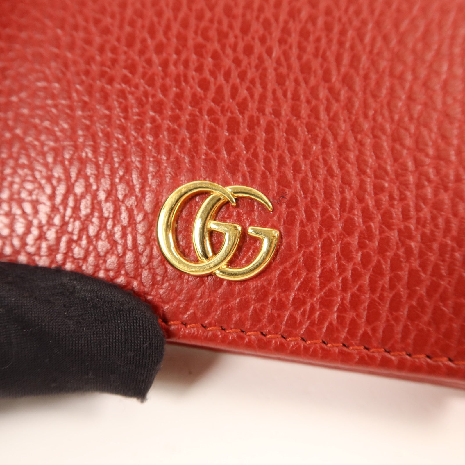 GUCCI 【激減優惠】牛皮皮革GG Marmont金扣錢包