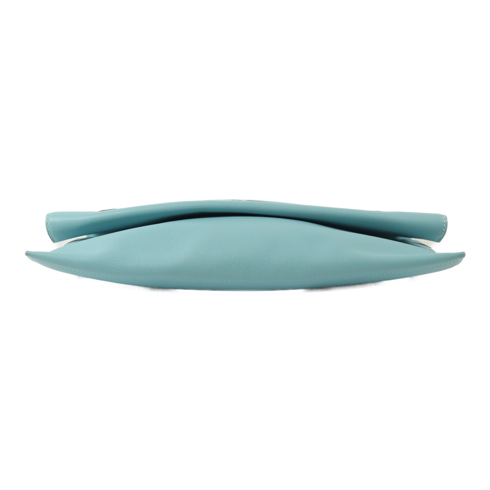HERMES Evercolor皮革Pliplat Clutch手拿包Blue Atoll