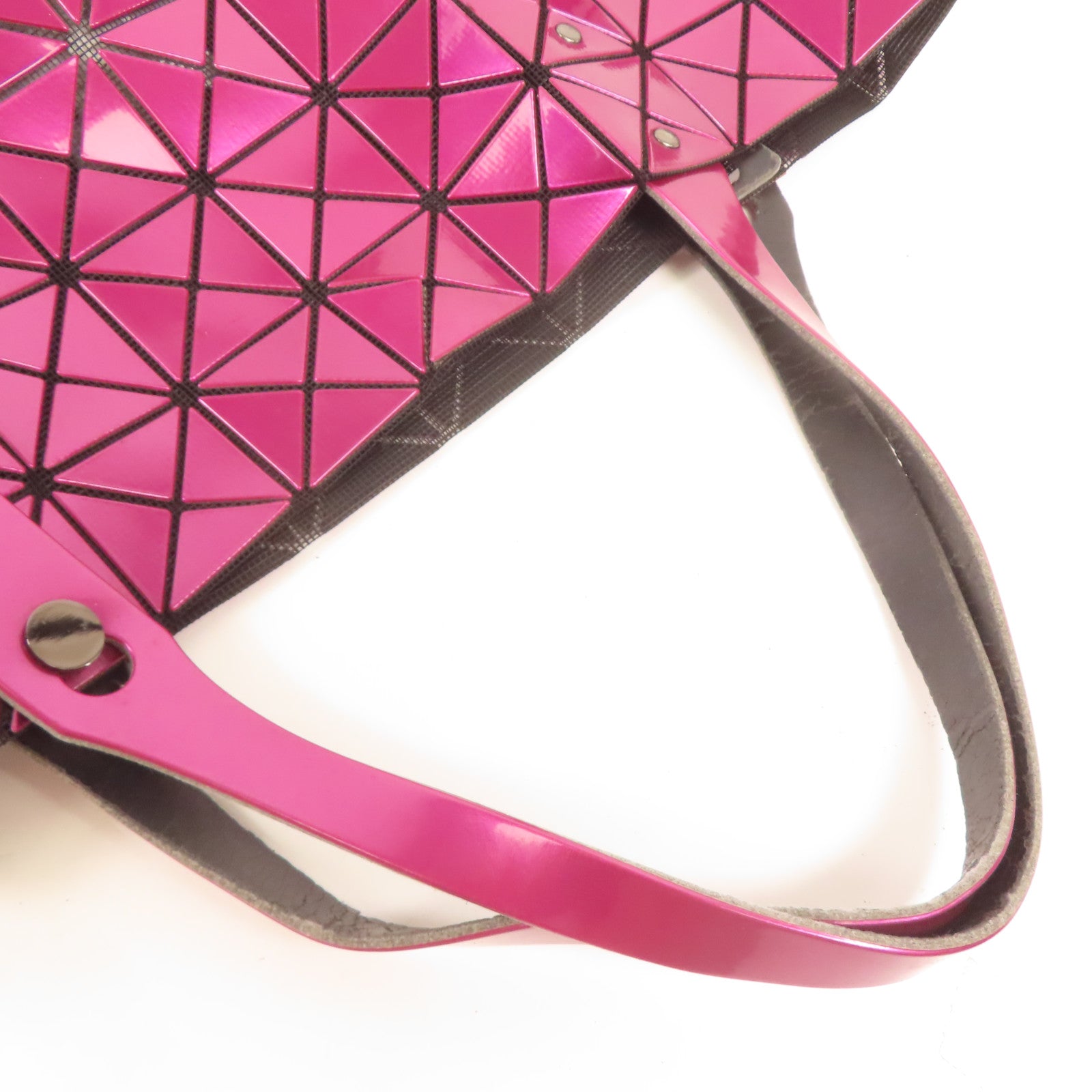 BAO BAO ISSEYMIYAKE Tote Bag Handbag PVC Purplish Red