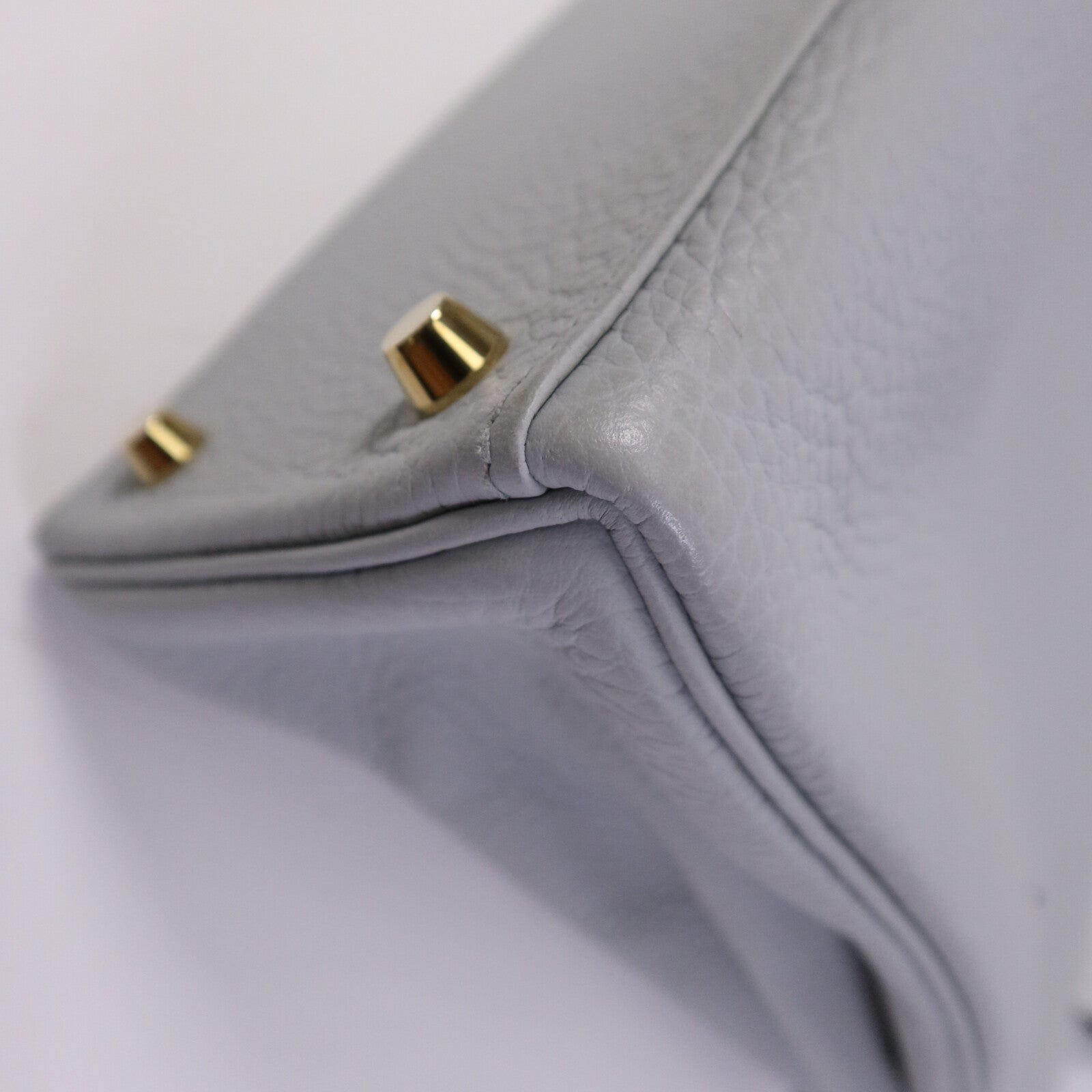 HERMES 【激減優惠】Togo皮革Kelly 28金扣手挽肩背兩用袋Blue Pale
