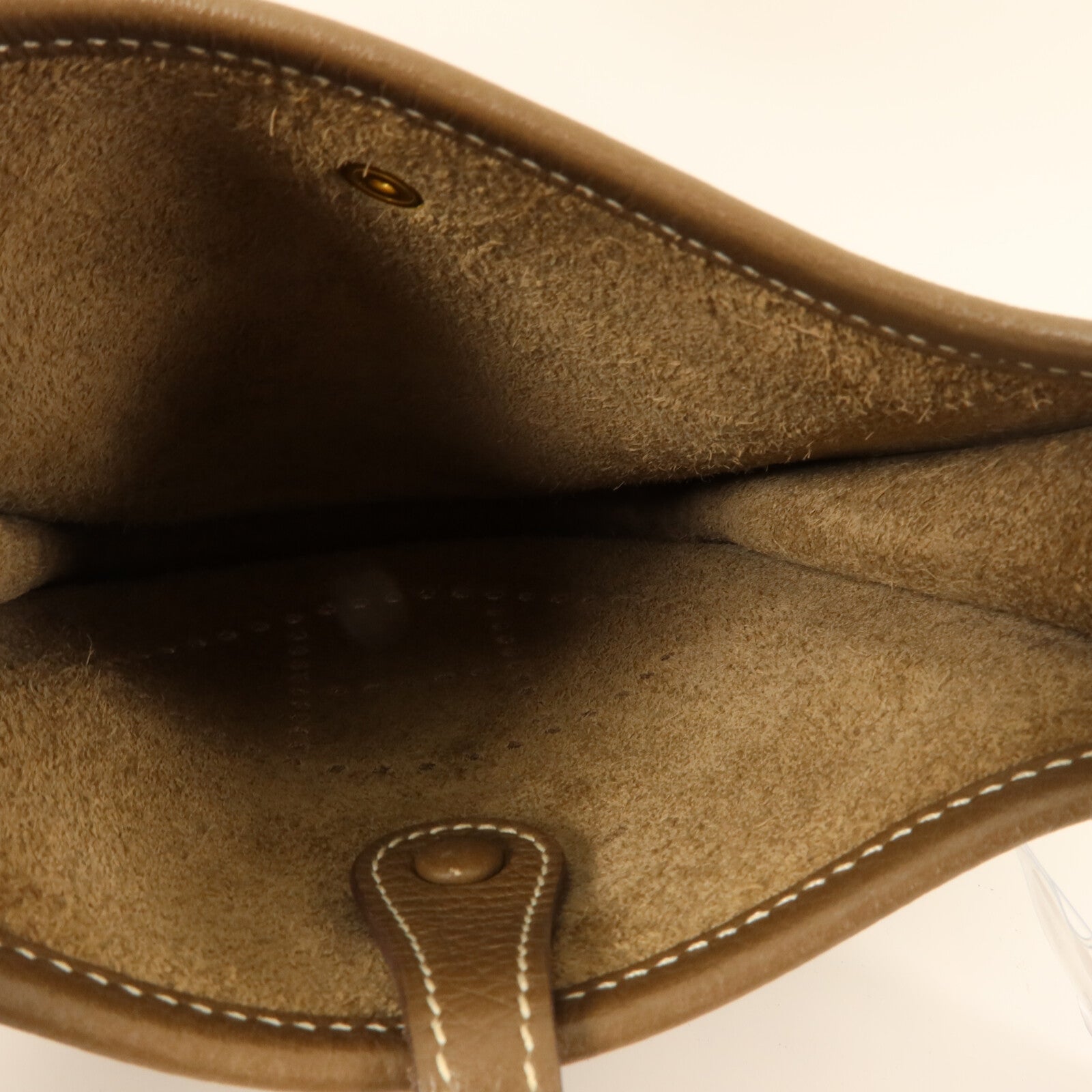 HERMES Clemence皮革Evelyne TPM肩背袋Etoupe