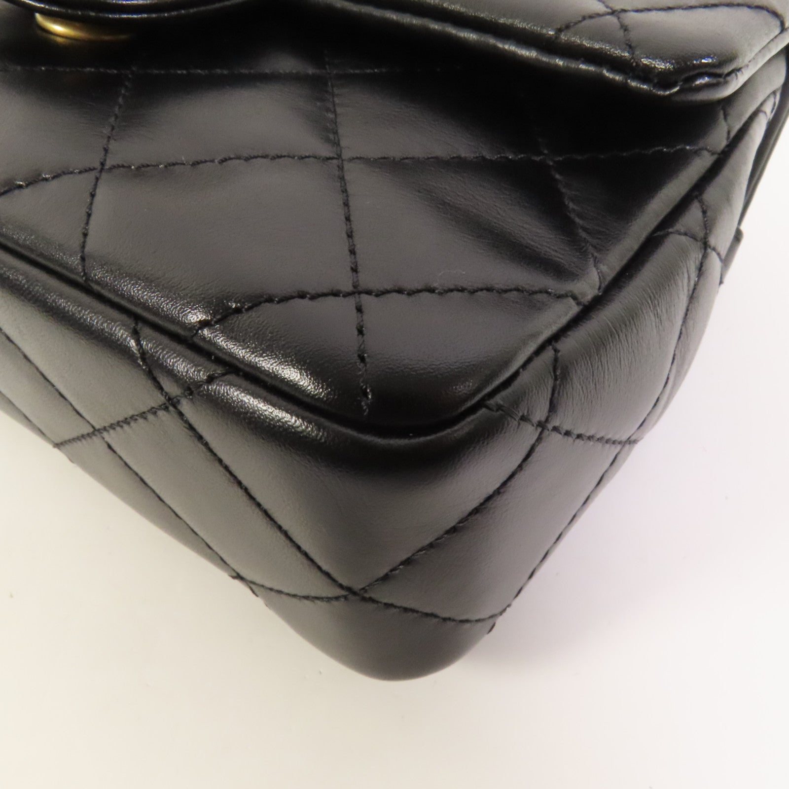 CHANEL 牛皮皮革Top Handle金扣手挽肩背兩用袋