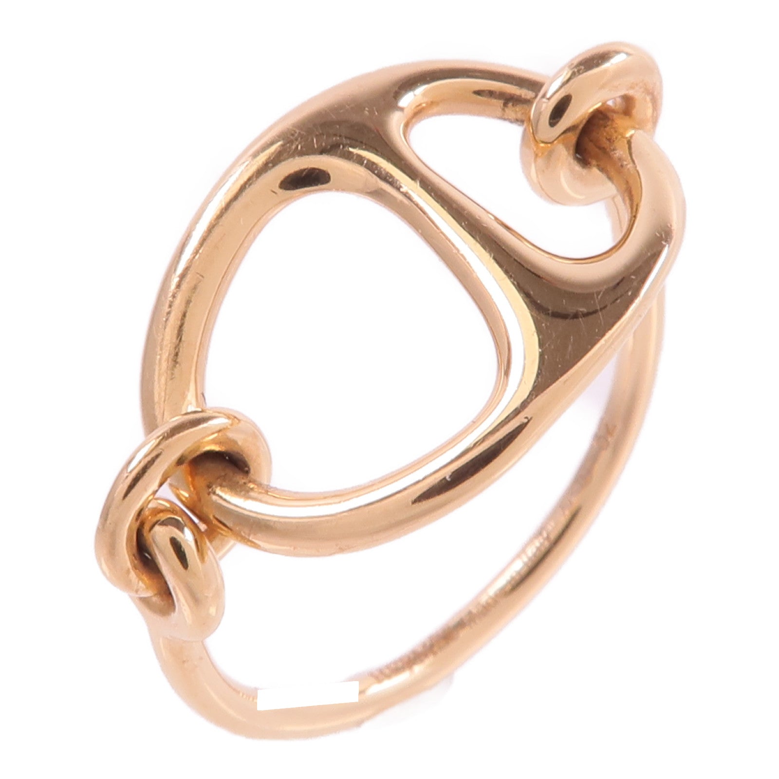 HERMES 18K玫瑰金Chaine d'ancre Punk Ring戒指