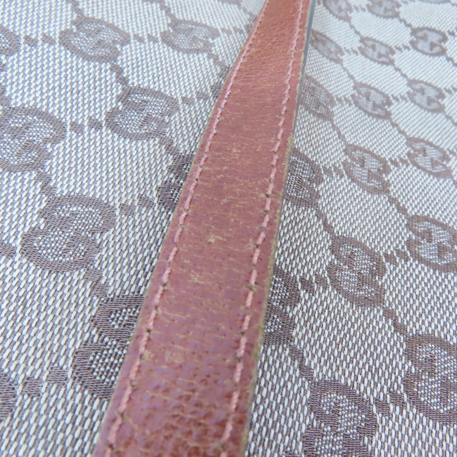 GUCCI 帆布Shoulder Bag銀扣肩背袋啡色