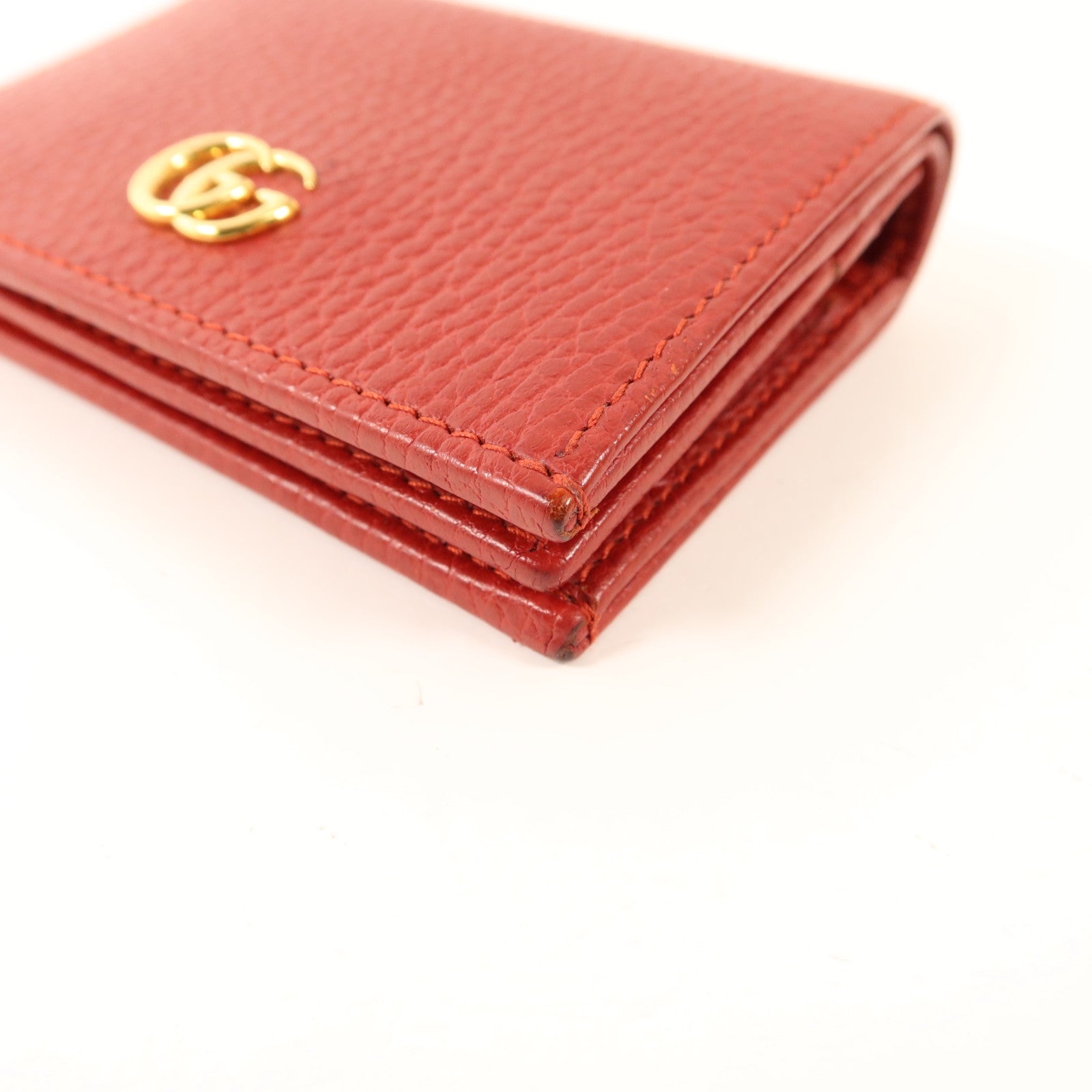 GUCCI 【激減優惠】牛皮皮革GG Marmont金扣錢包