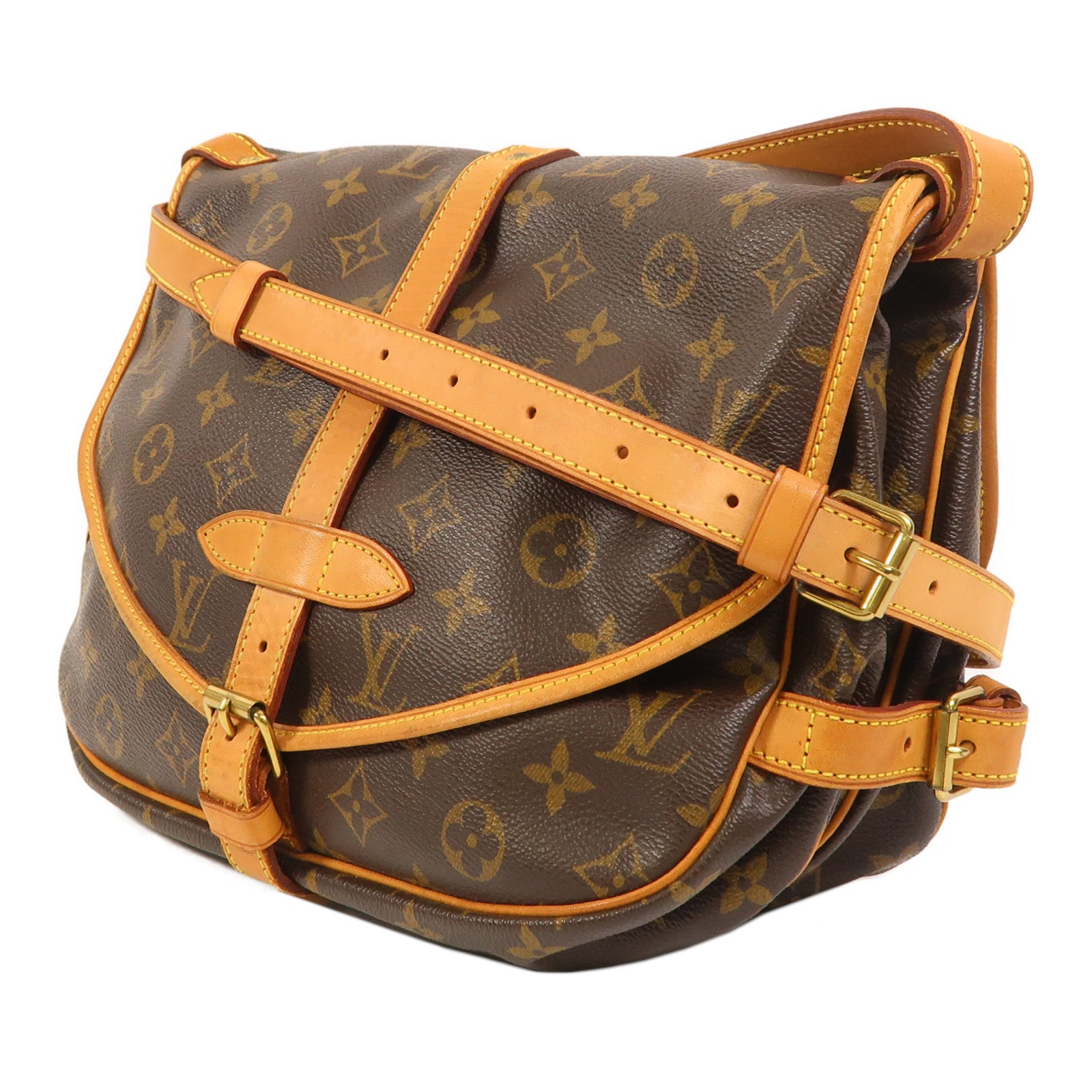 LOUIS VUITTON Monogram Saumur 30金扣肩背袋