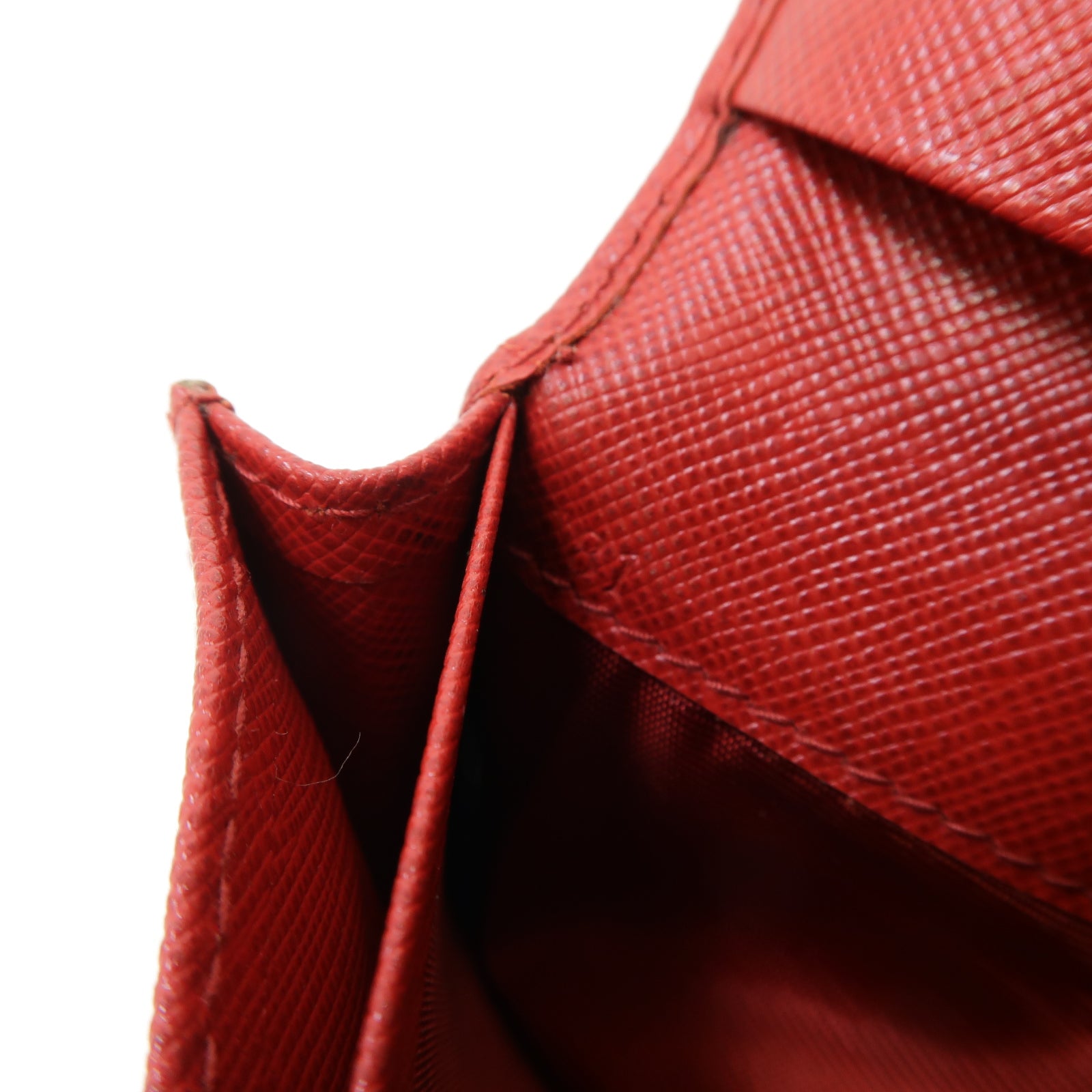 PRADA 【激減優惠】Saffiano皮革Card Case金扣卡片套紅色