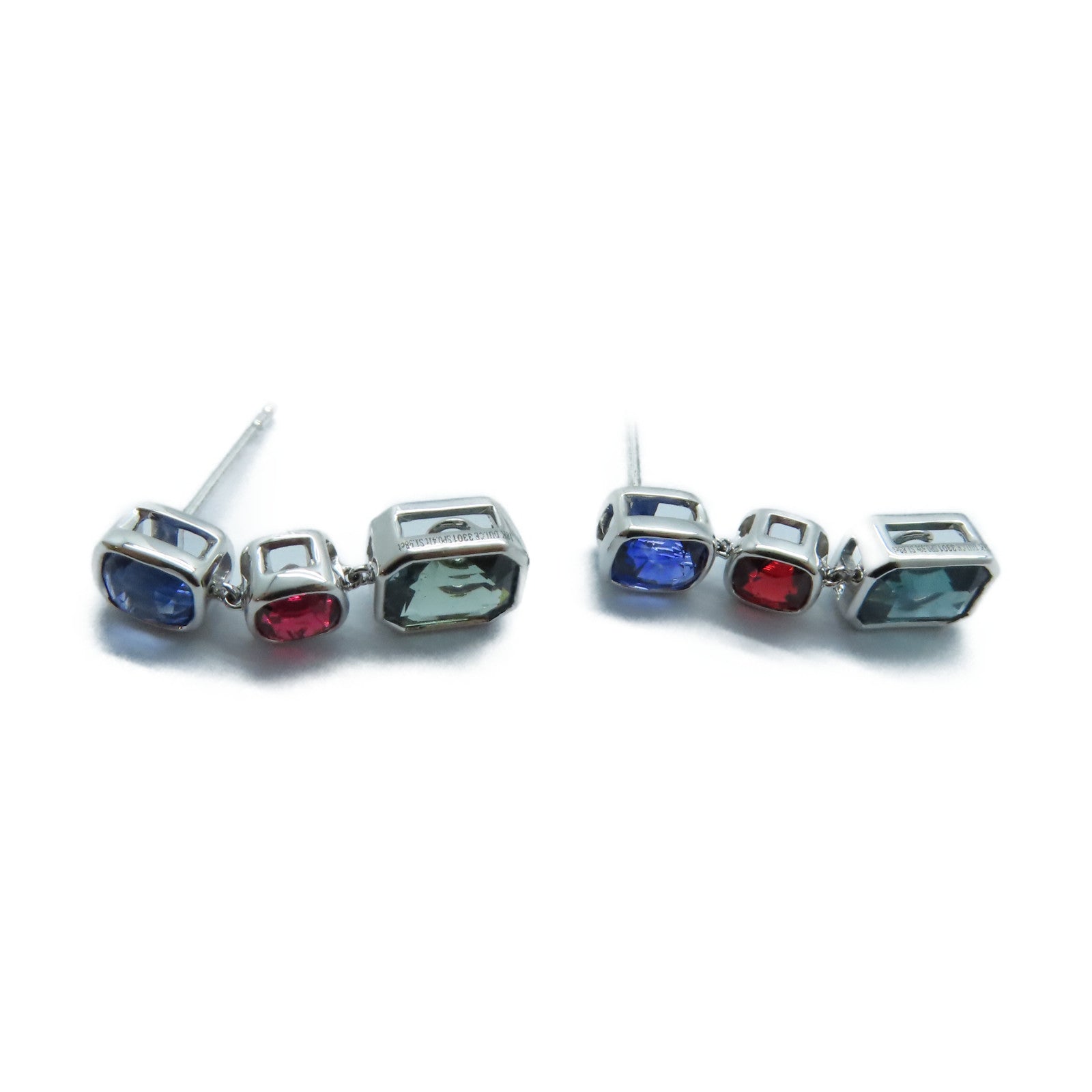 JEWELRY 18K白金Sapphire Earrings 1.83ct藍寶石耳環