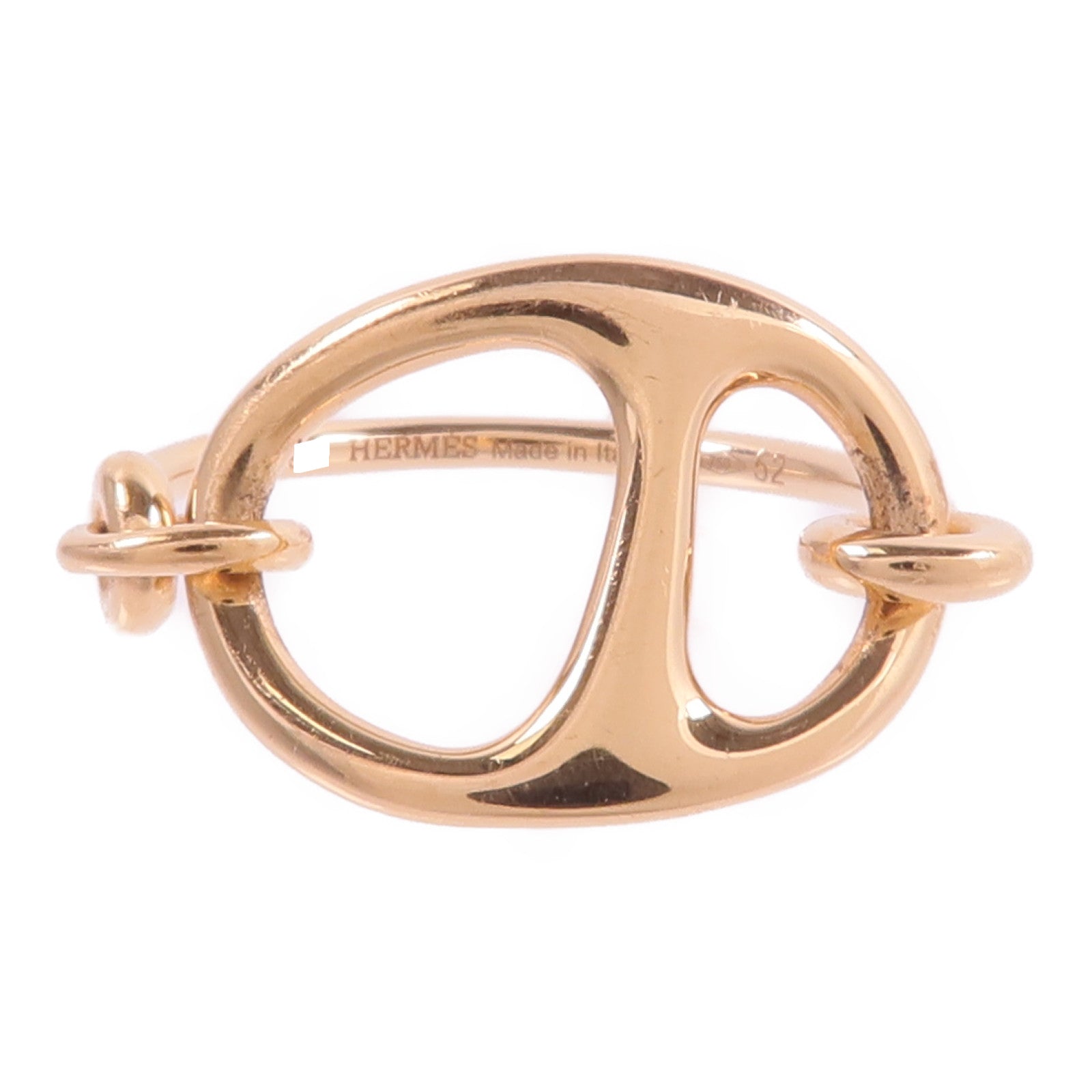HERMES 18K玫瑰金Chaine d'ancre Punk Ring戒指