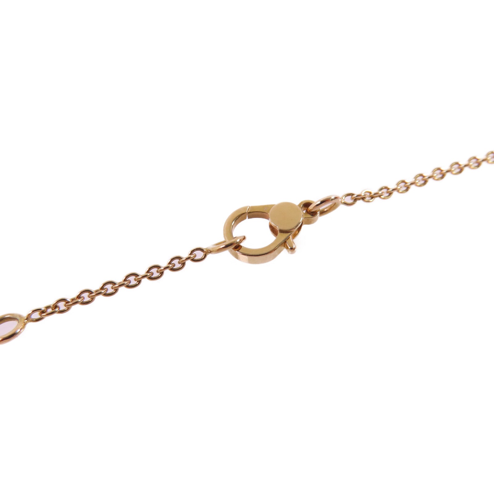 HERMES 18K玫瑰金/0.46ct鑽石Finesse Diamond Necklace項鏈金色