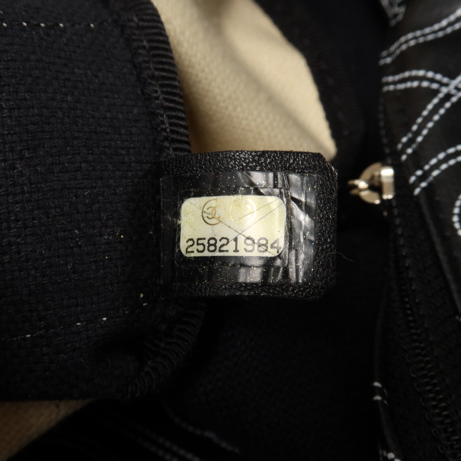 CHANEL 塗層帆布Maxi Bowling Bag鏈帶手挽肩背兩用袋
