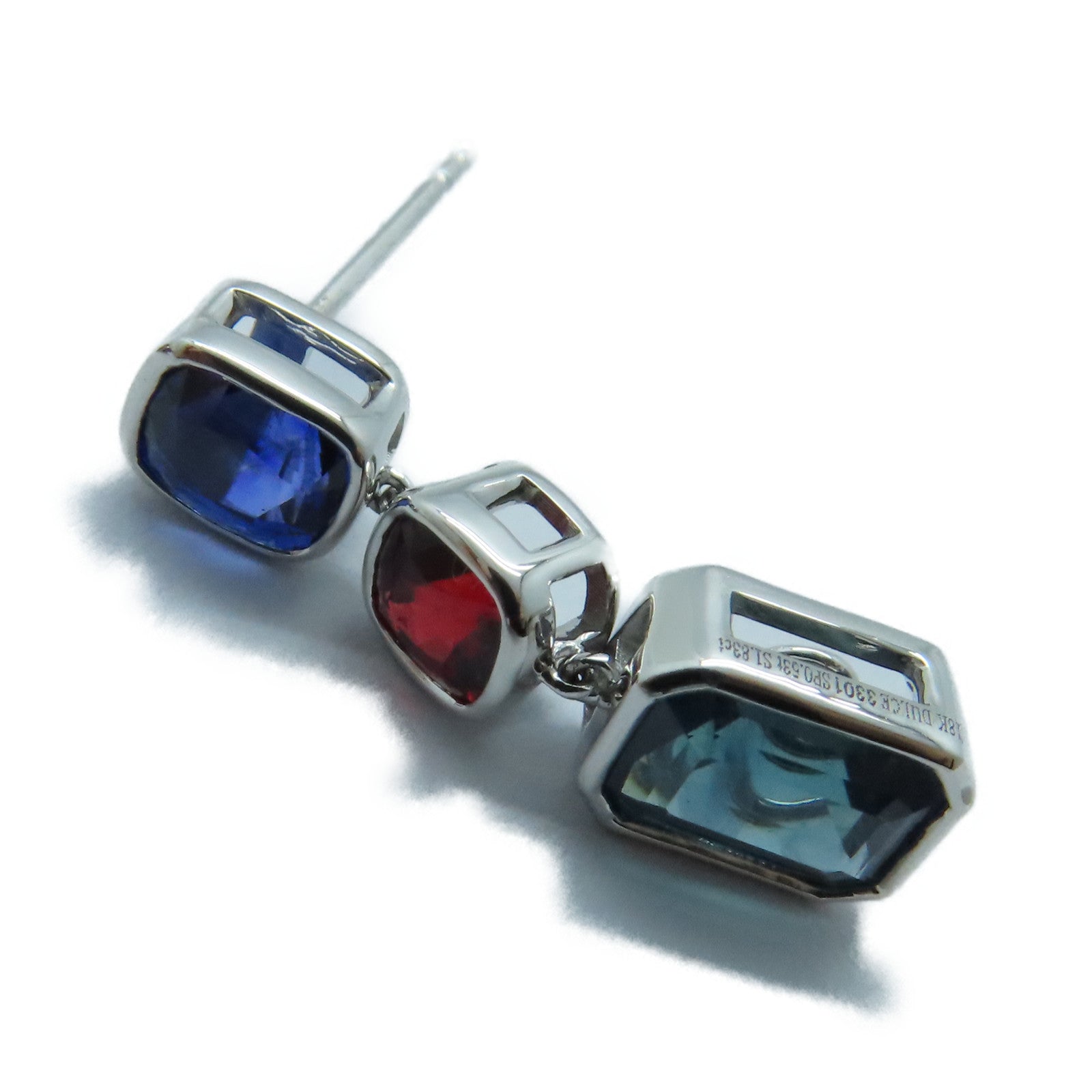 JEWELRY 18K白金Sapphire Earrings 1.83ct藍寶石耳環