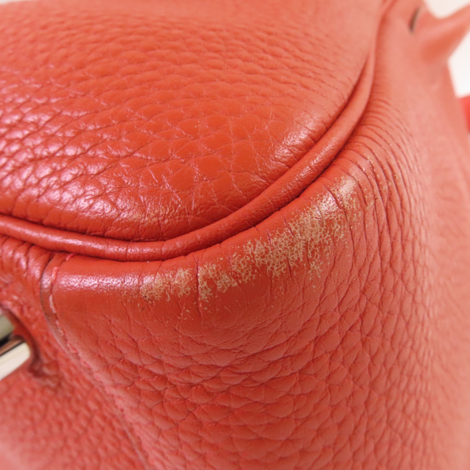 HERMES Clemence皮革Lindy 30 Shoulder Bag銀扣肩背袋Sanguine三文魚色/Rouge Pivoine牡丹紅色
