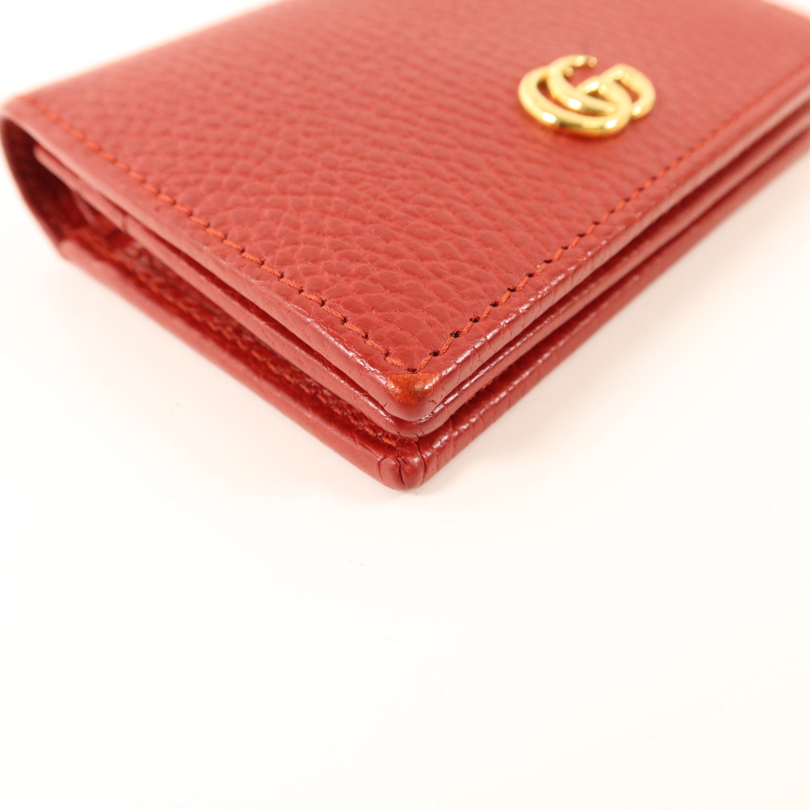 GUCCI 【激減優惠】牛皮皮革GG Marmont金扣錢包