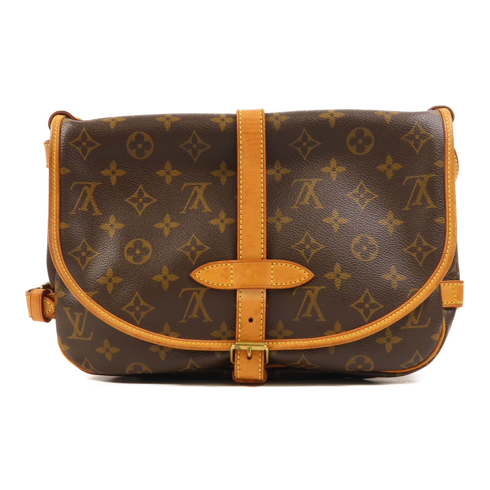 LOUIS VUITTON Monogram Saumur 30金扣肩背袋