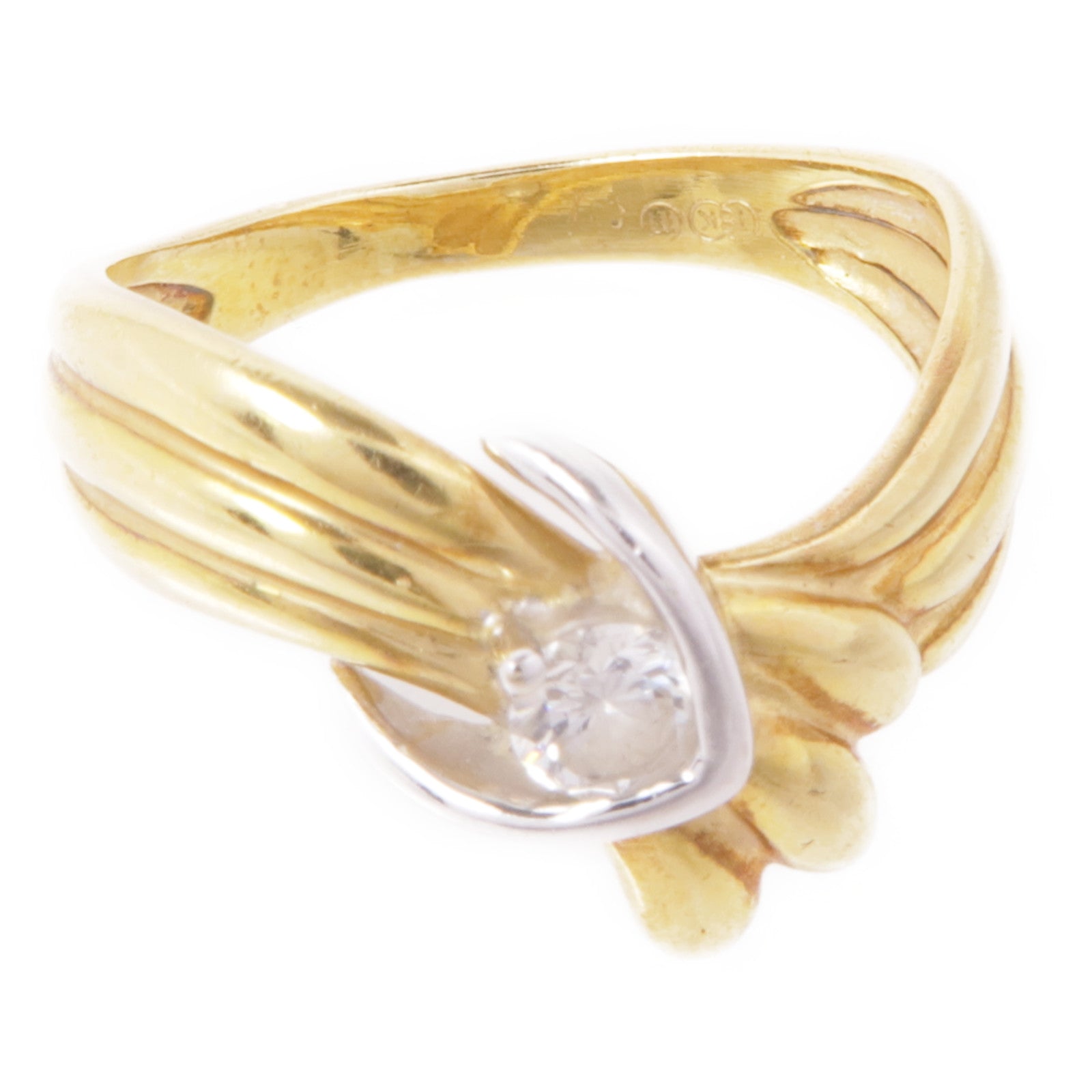 JEWELRY 【激減優惠】18K白金/黃金Diamond Ring鑽石戒指US#4.75