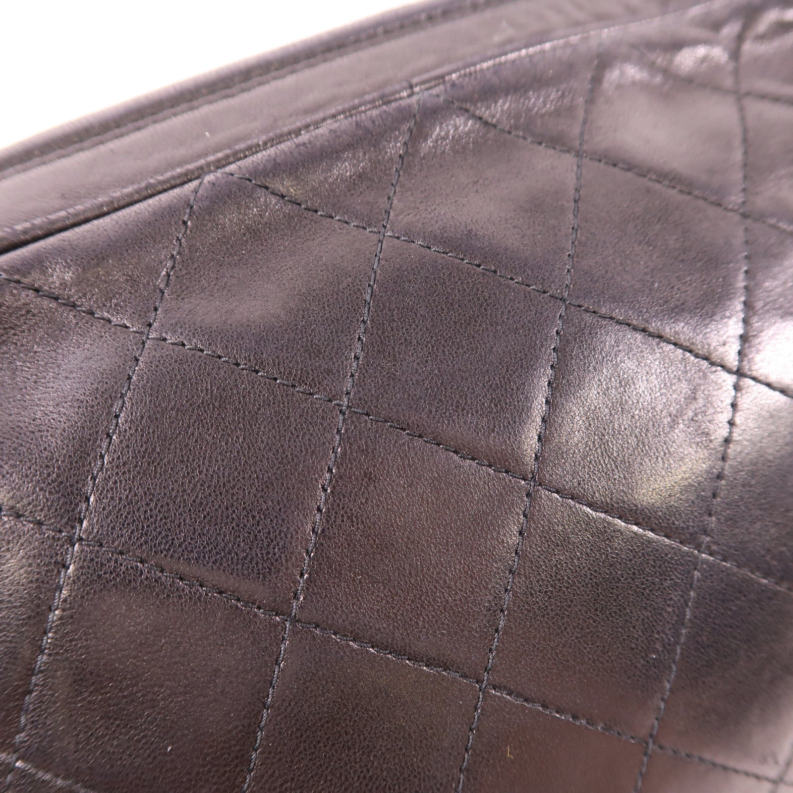 CHANEL 羊皮皮革Vintage Chain Shoulder金扣鏈帶肩背袋