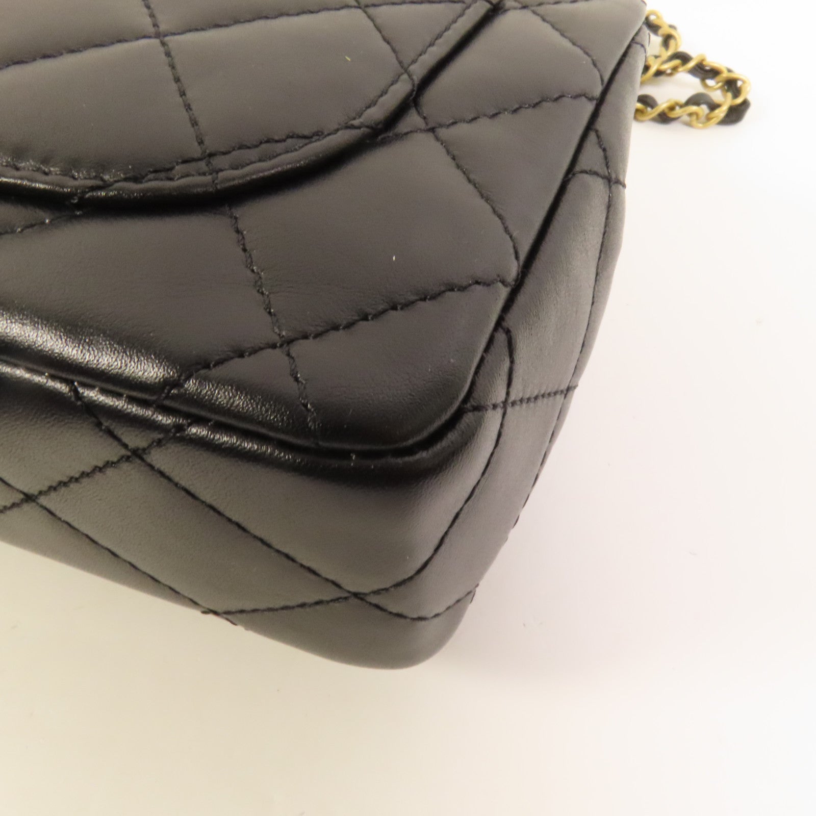 CHANEL 牛皮皮革Top Handle金扣手挽肩背兩用袋