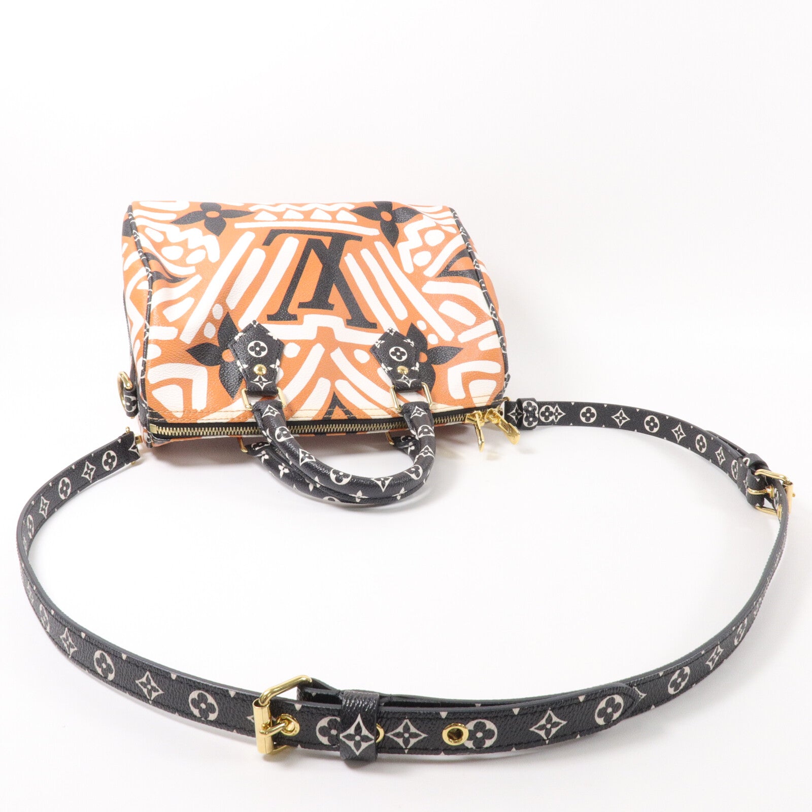 LOUIS VUITTON Monogram Giant LV Crafty Speedy Bandouliere 25手挽肩背兩用袋