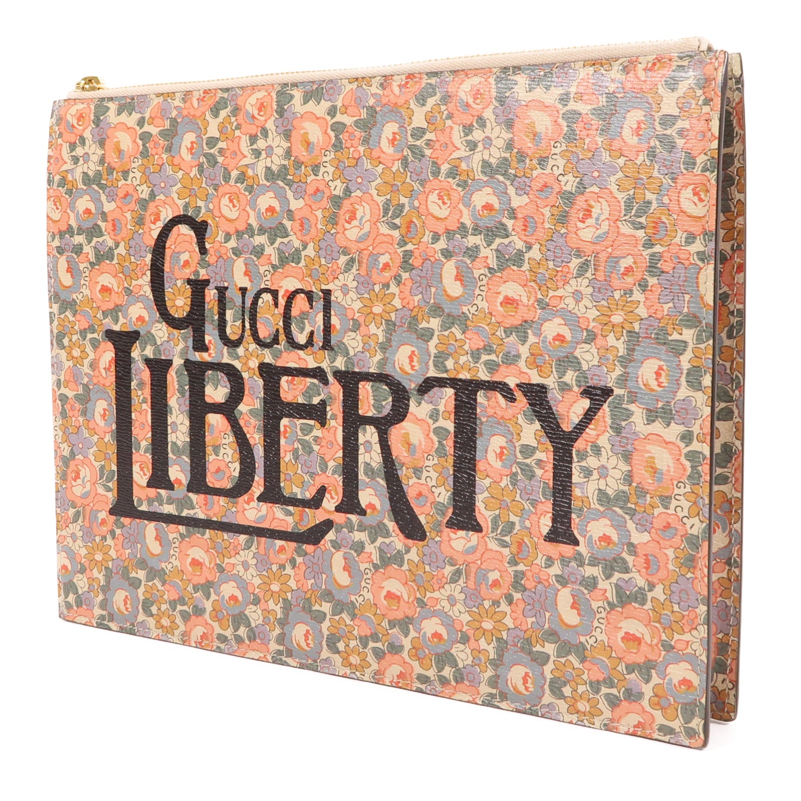 GUCCI 【激減優惠】塗層帆布Pouch金扣手拿包