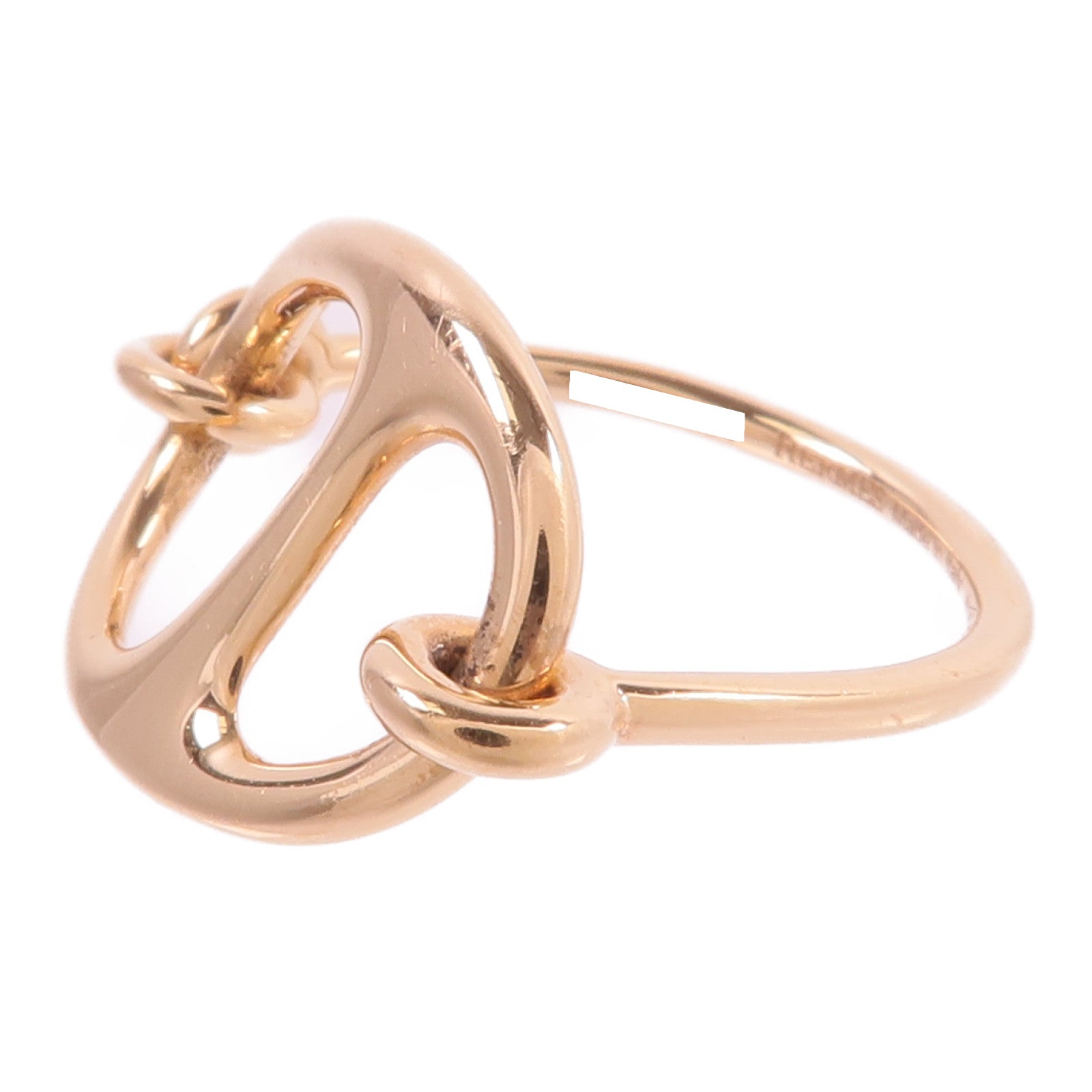 HERMES 18K玫瑰金Chaine d'ancre Punk Ring戒指