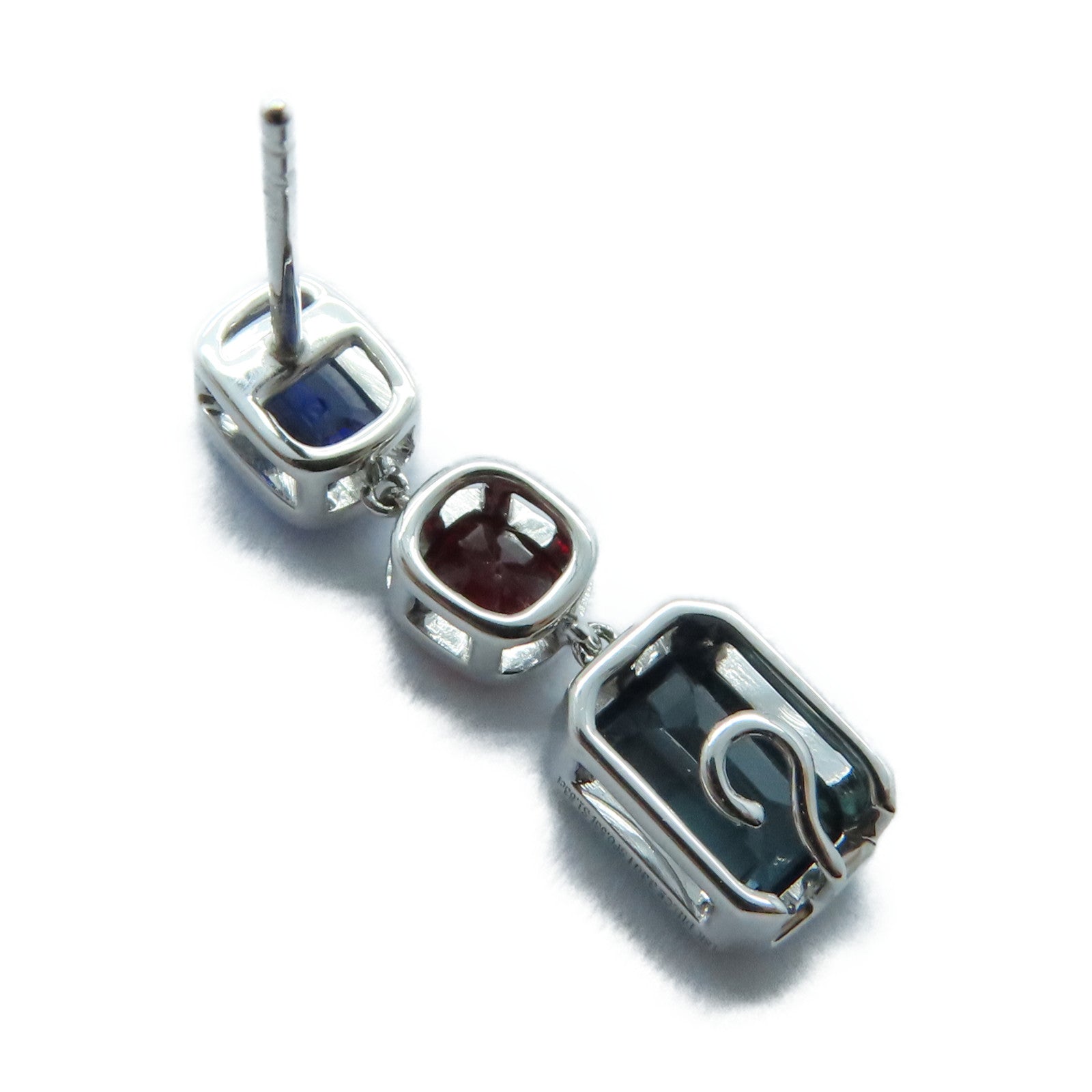 JEWELRY 18K白金Sapphire Earrings 1.83ct藍寶石耳環