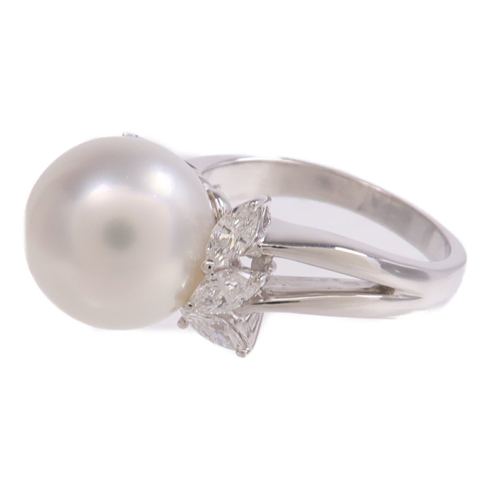 JEWELRY 18K白金Pearl Diamond Ring珍珠/鑽石戒指