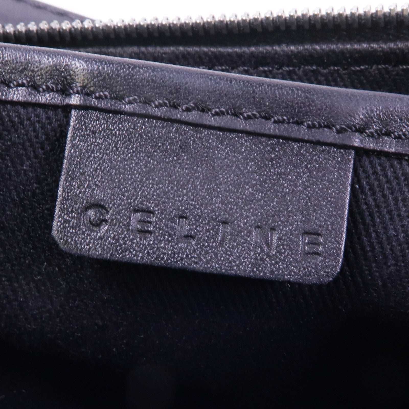 CELINE 麂皮皮革Shoulder Bag銀扣肩背袋