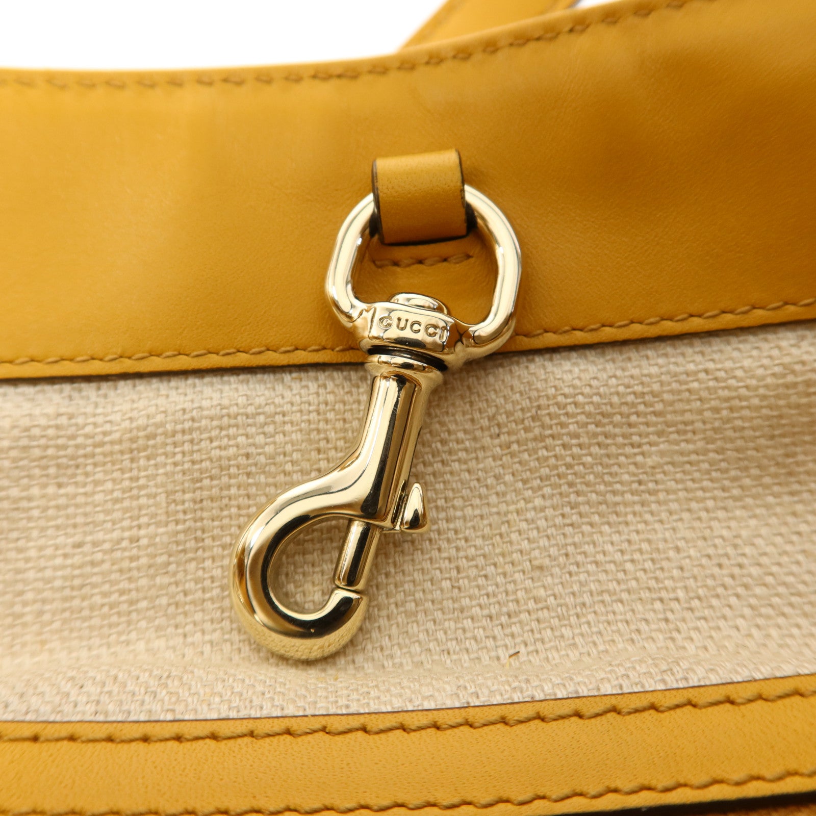 GUCCI 帆布Tote Bag金扣手挽袋