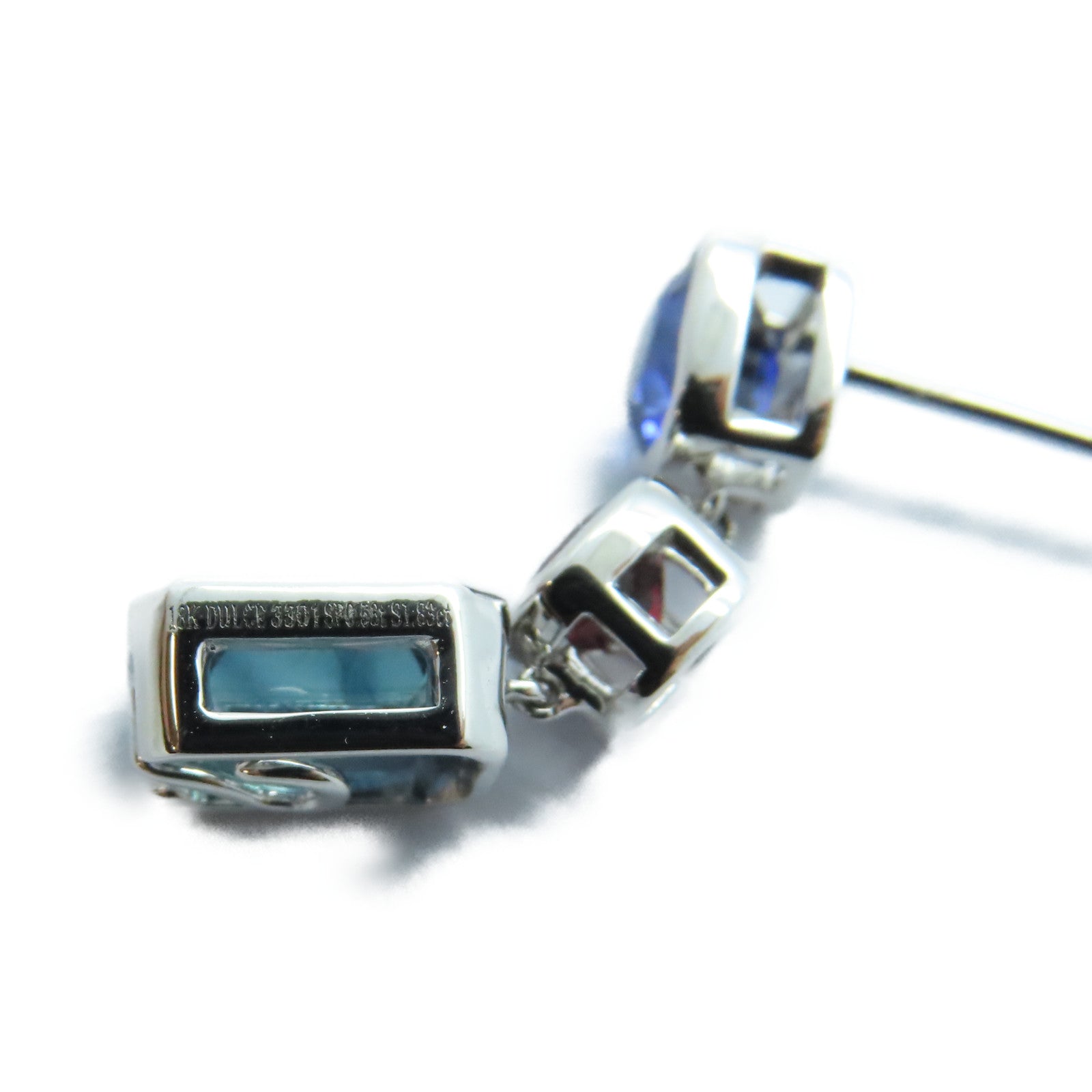 JEWELRY 18K白金Sapphire Earrings 1.83ct藍寶石耳環