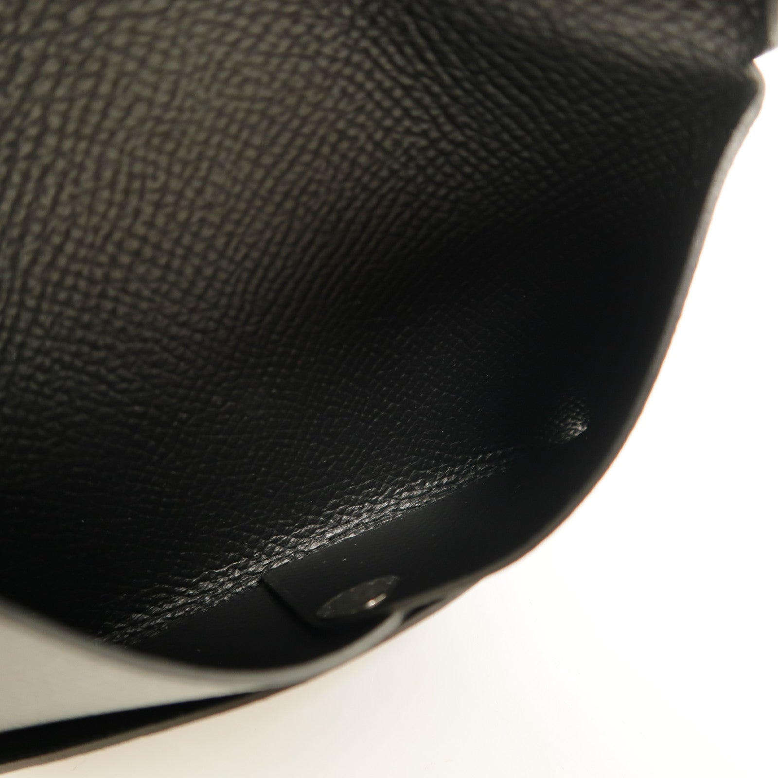 HERMES Epsom皮革Calvi卡片套Noir