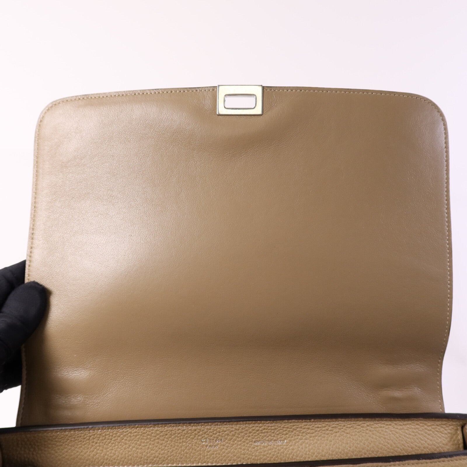 CELINE 【激減優惠】牛皮皮革Trapeze銀扣手挽肩背兩用袋