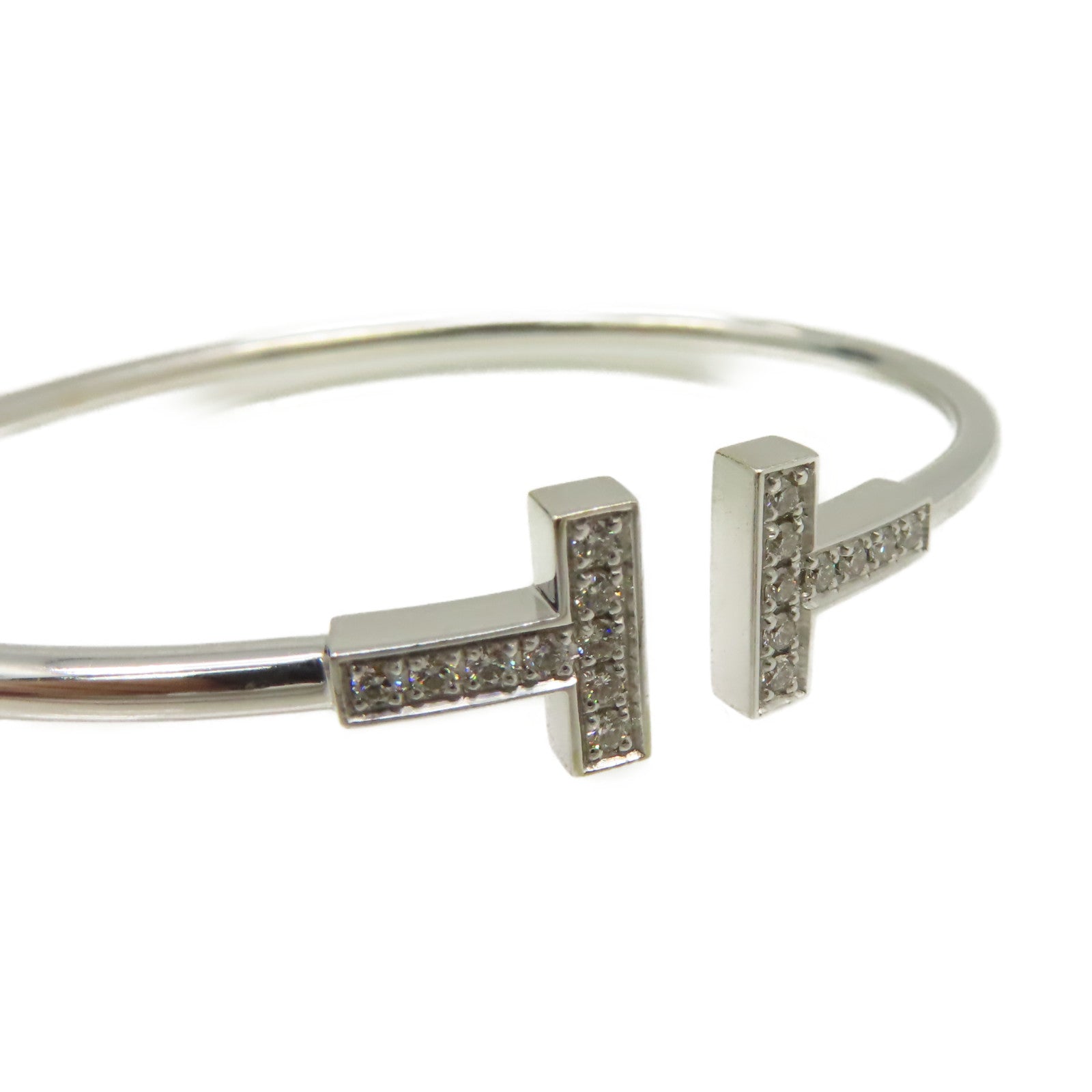 TIFFANY＆CO 【激減優惠】18K白金T Wire Bracelet鑽石手鏈
