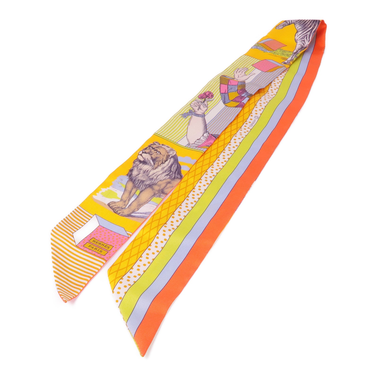 HERMES 絲質Twilly絲巾