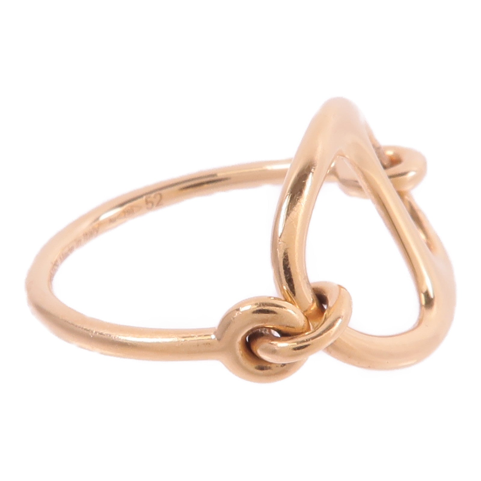 HERMES 18K玫瑰金Chaine d'ancre Punk Ring戒指