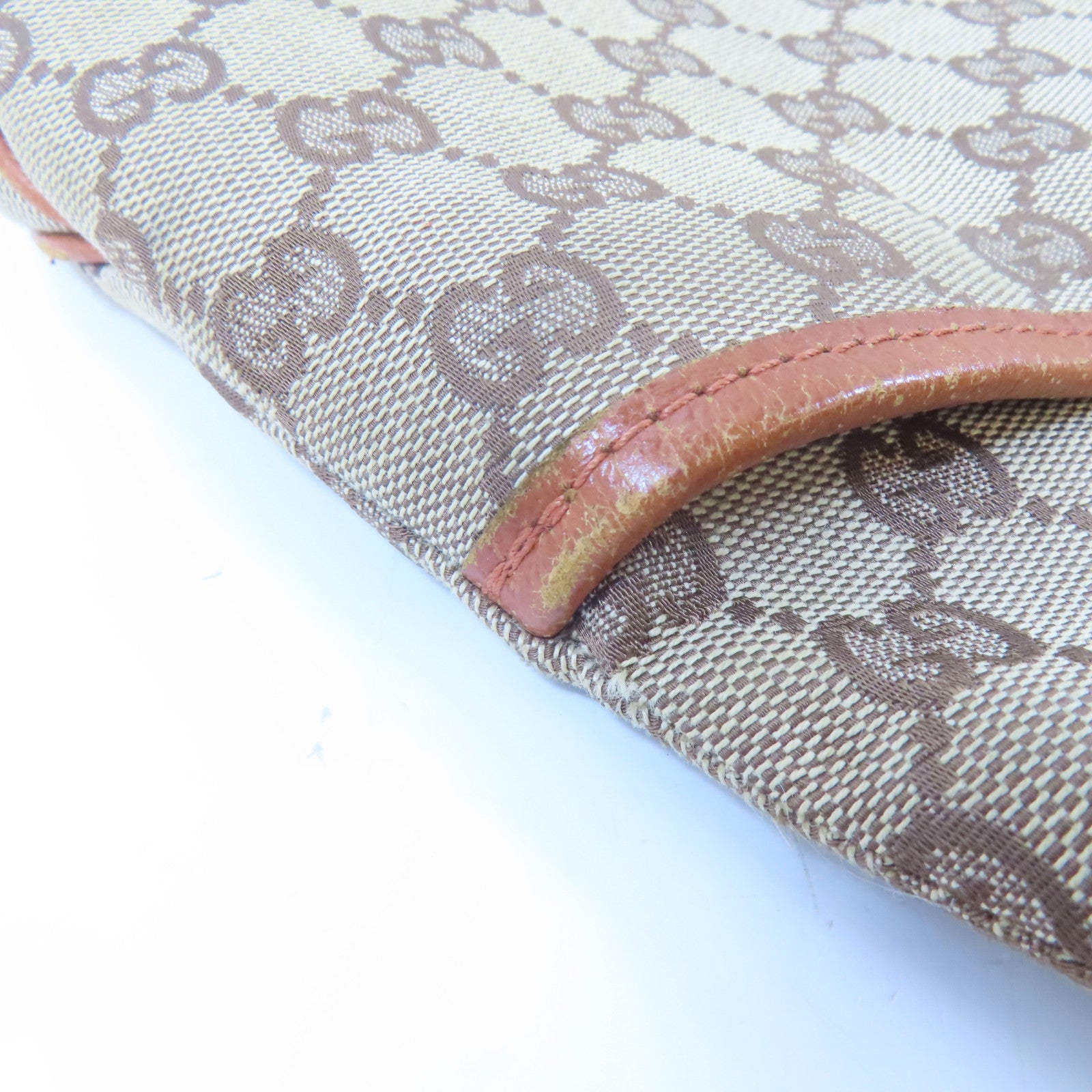 GUCCI 帆布Shoulder Bag銀扣肩背袋啡色