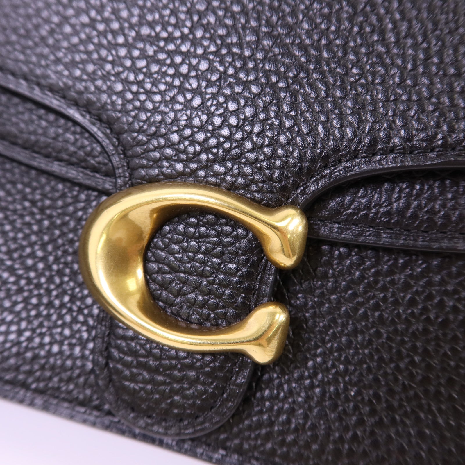 COACH 牛皮皮革2 Way Shoulder Bag金扣手挽肩背兩用袋