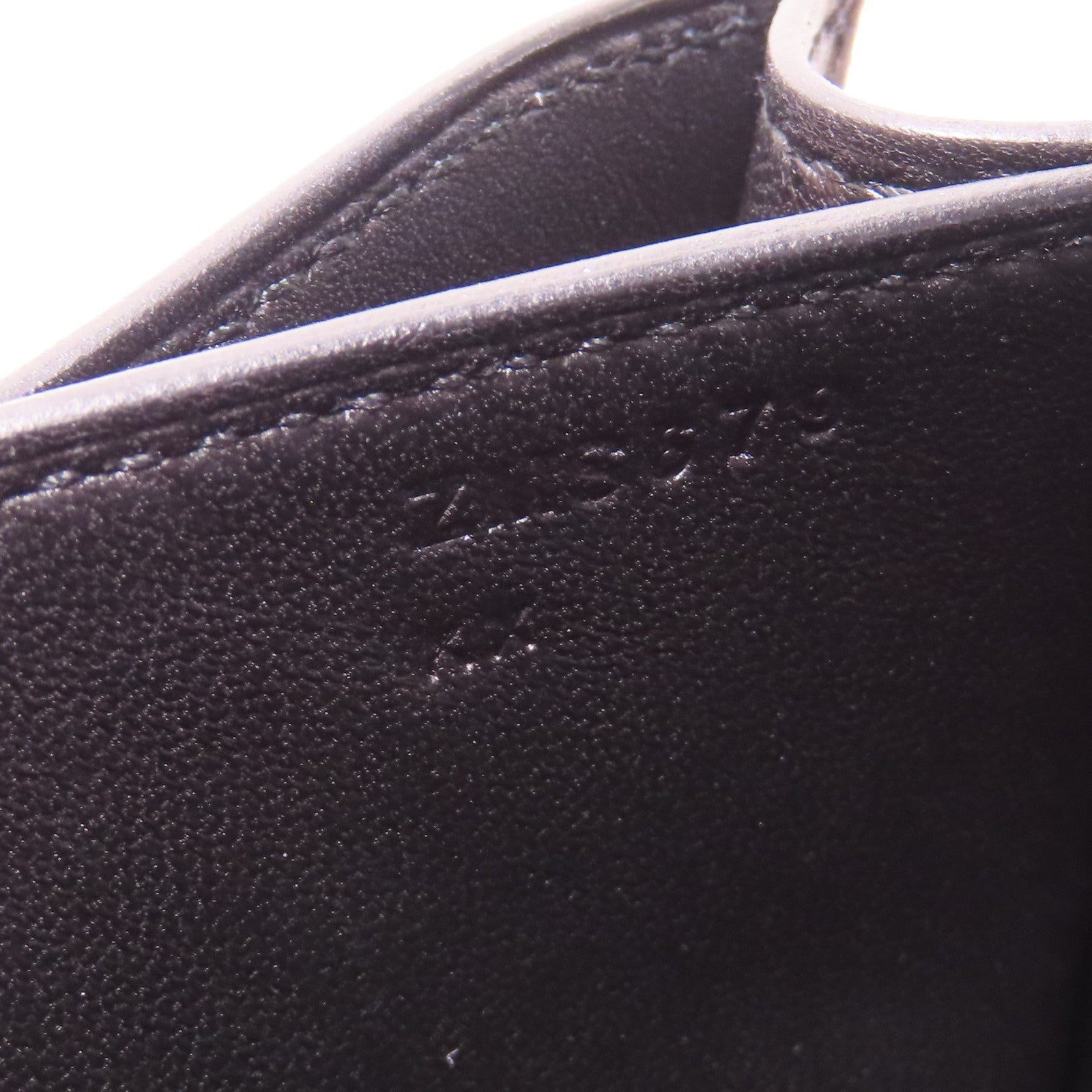 HERMES Swift皮革Constance Mini銀扣肩背袋Noir